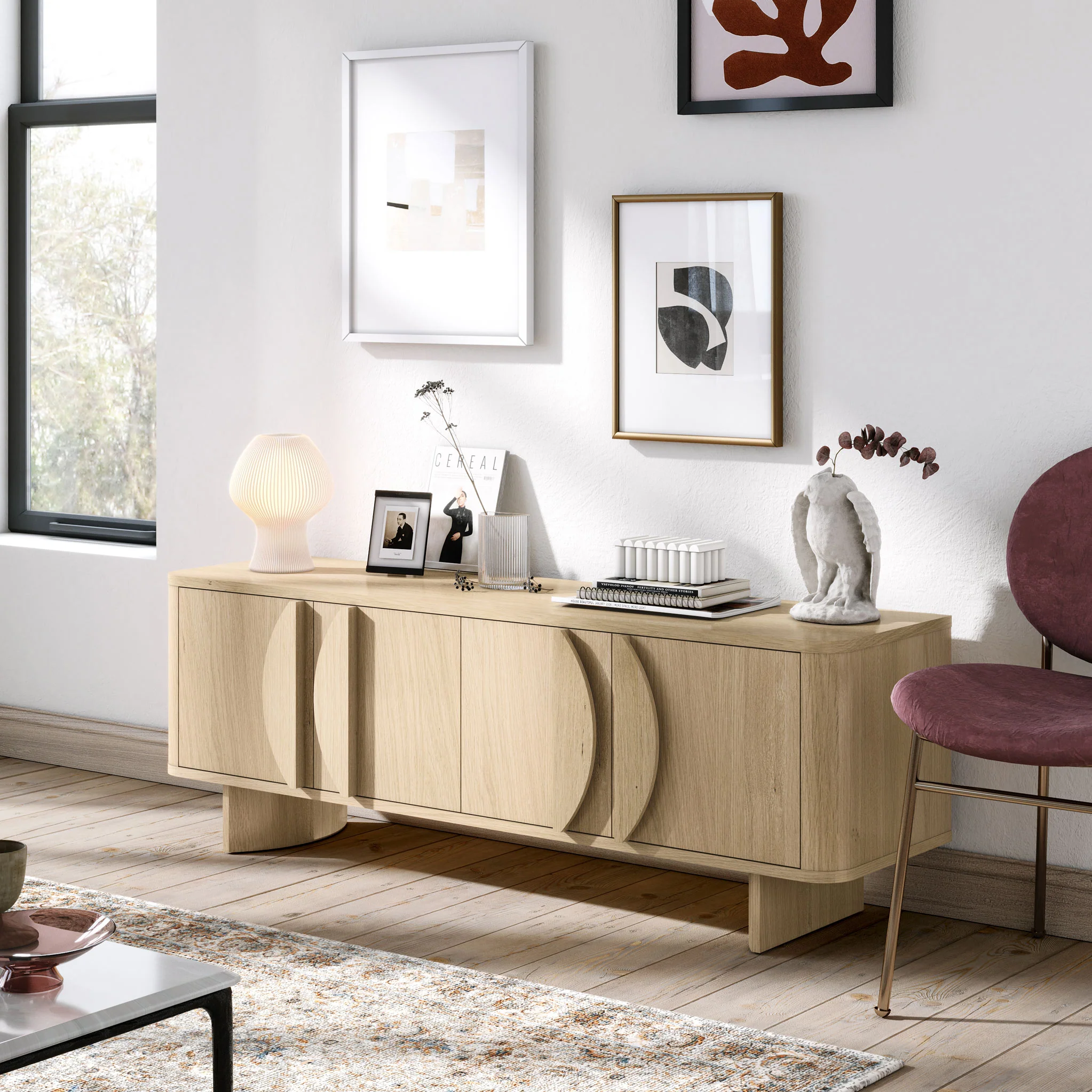 Whitstone Oak 145cm TV Unit - Image 2