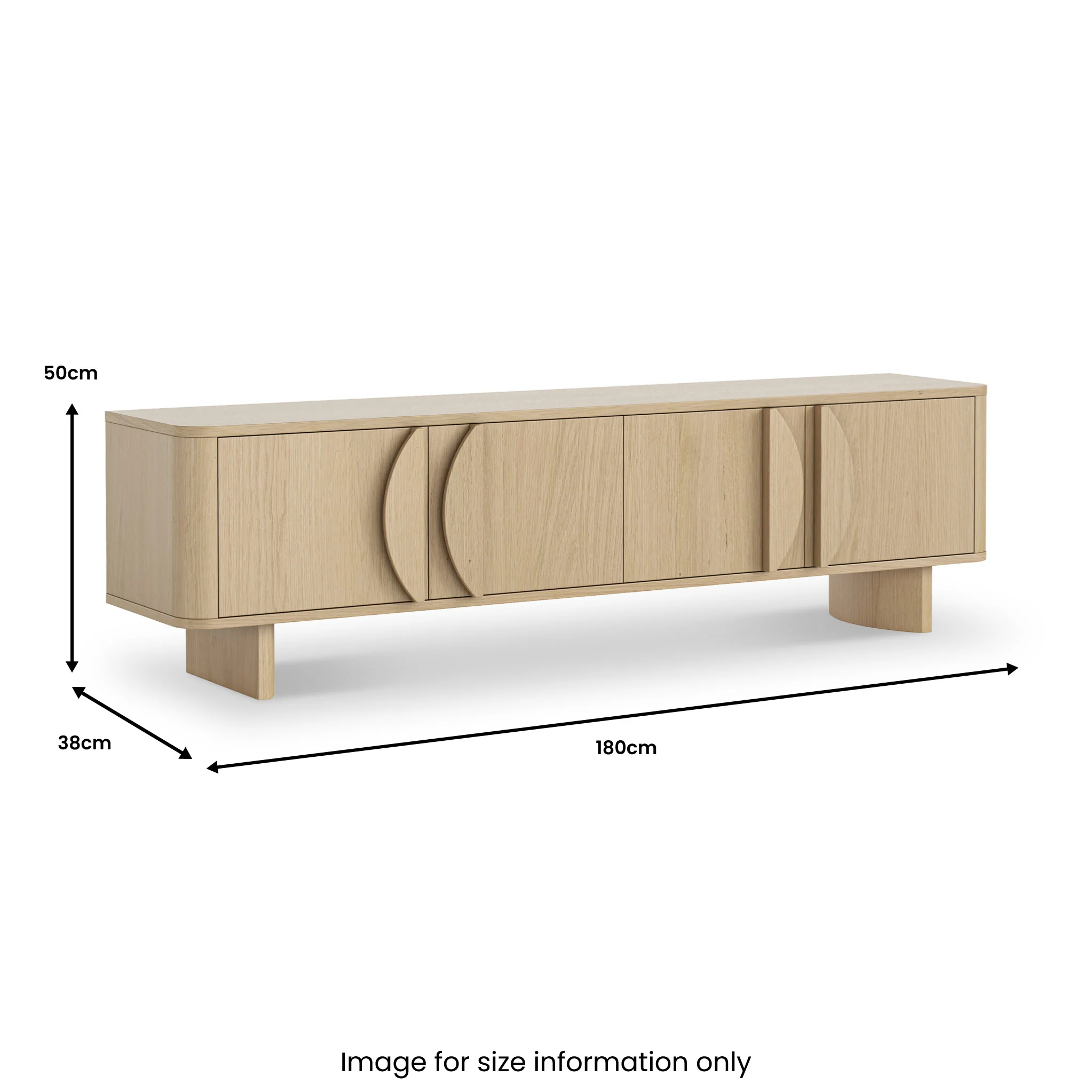 Whitstone Oak 180cm TV Unit - Image 10