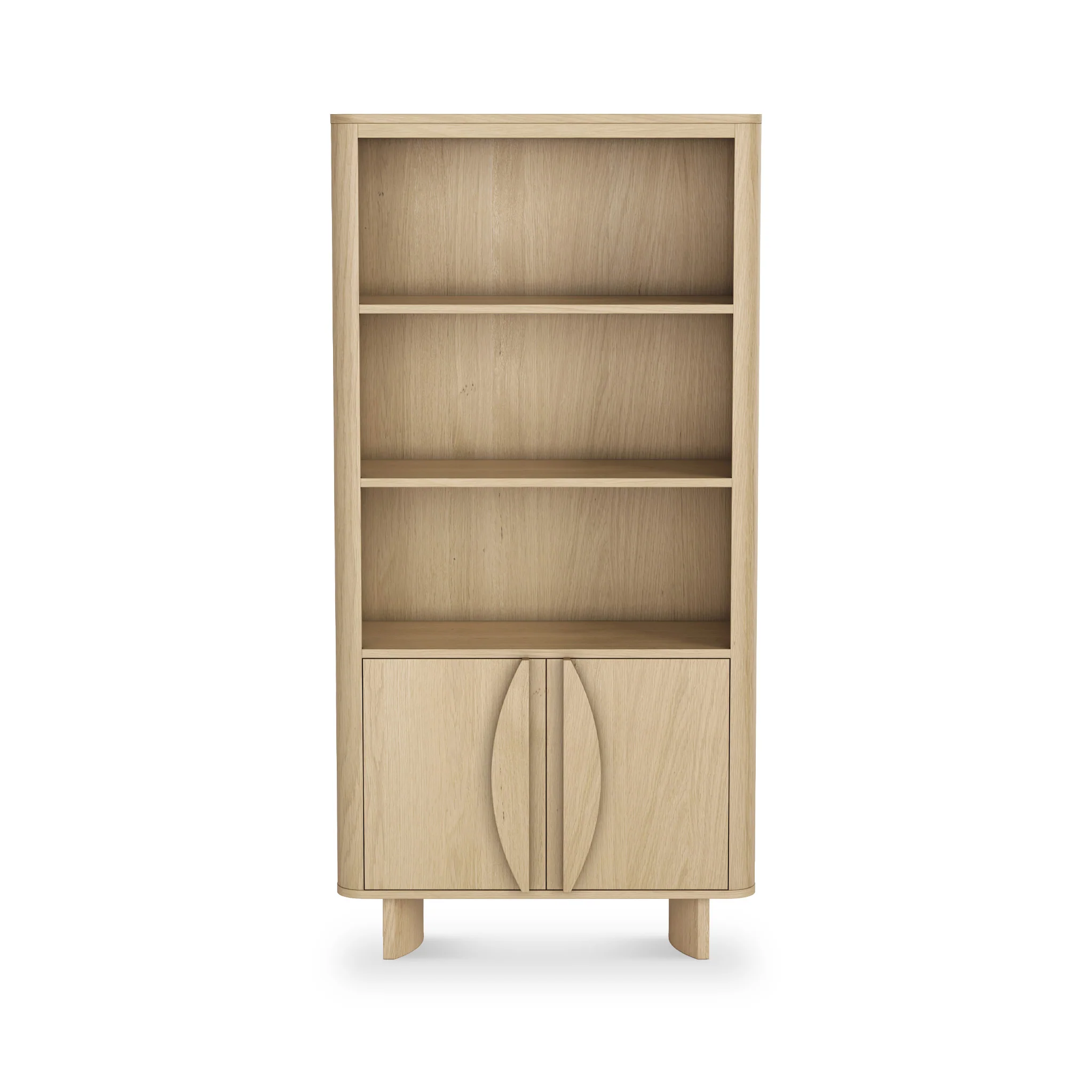 Whitstone Oak Large Storage Bookcase - Image 3