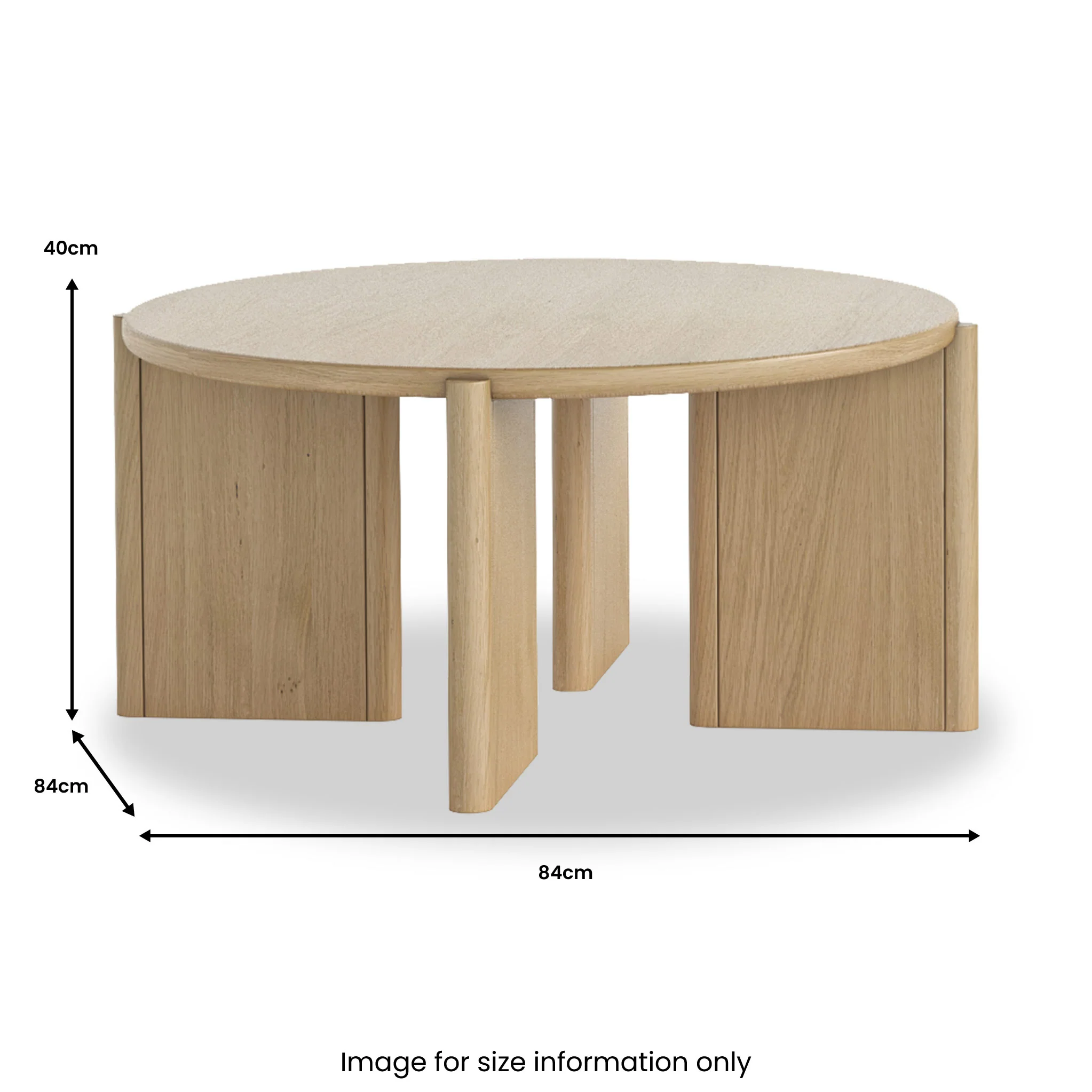 Whitstone Oak Round Coffee Table - Image 6