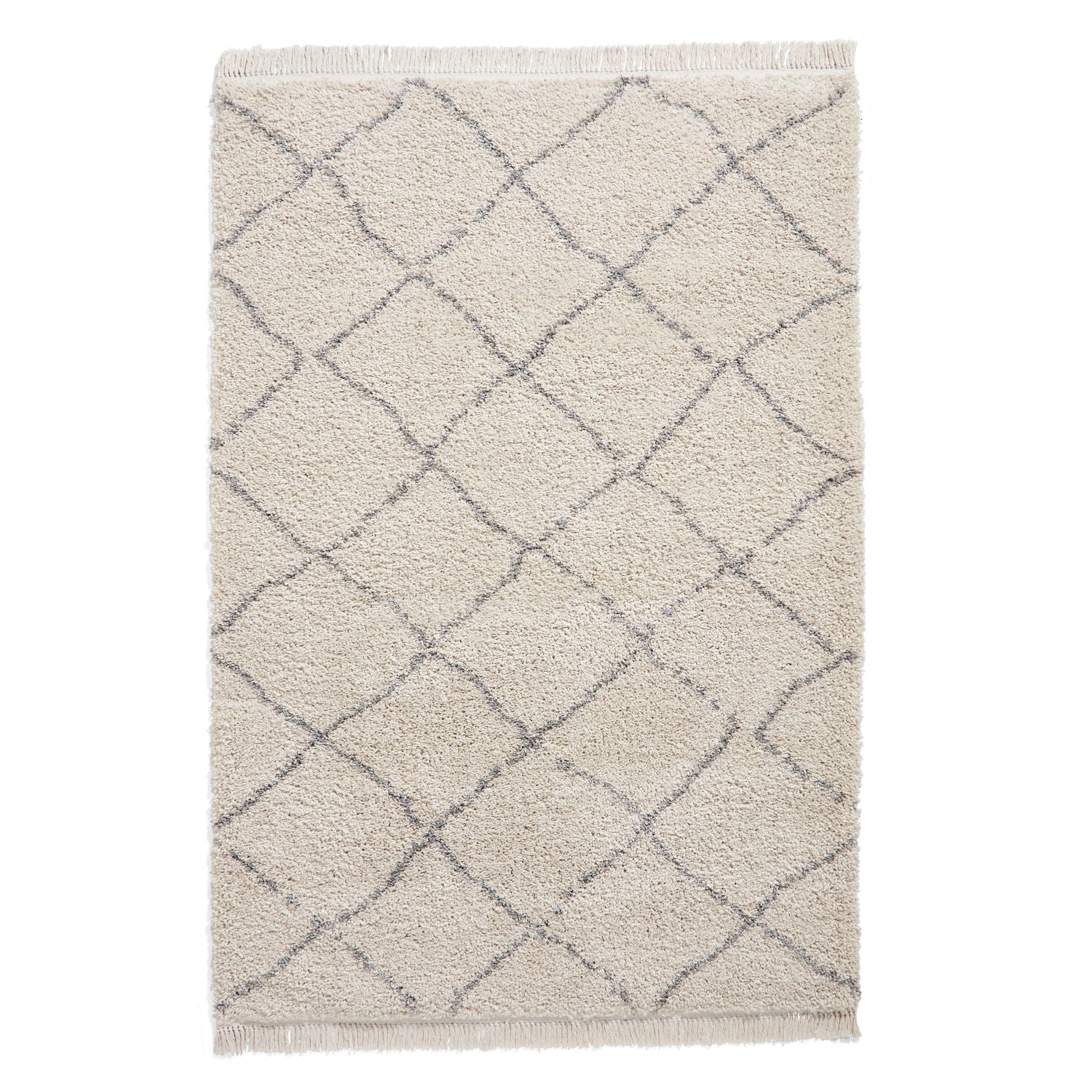 Willow Shaggy Tasselled Diamond Rug - Image 14