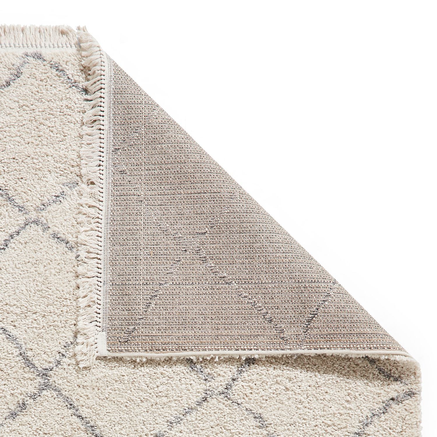 Willow Shaggy Tasselled Diamond Rug - Image 17