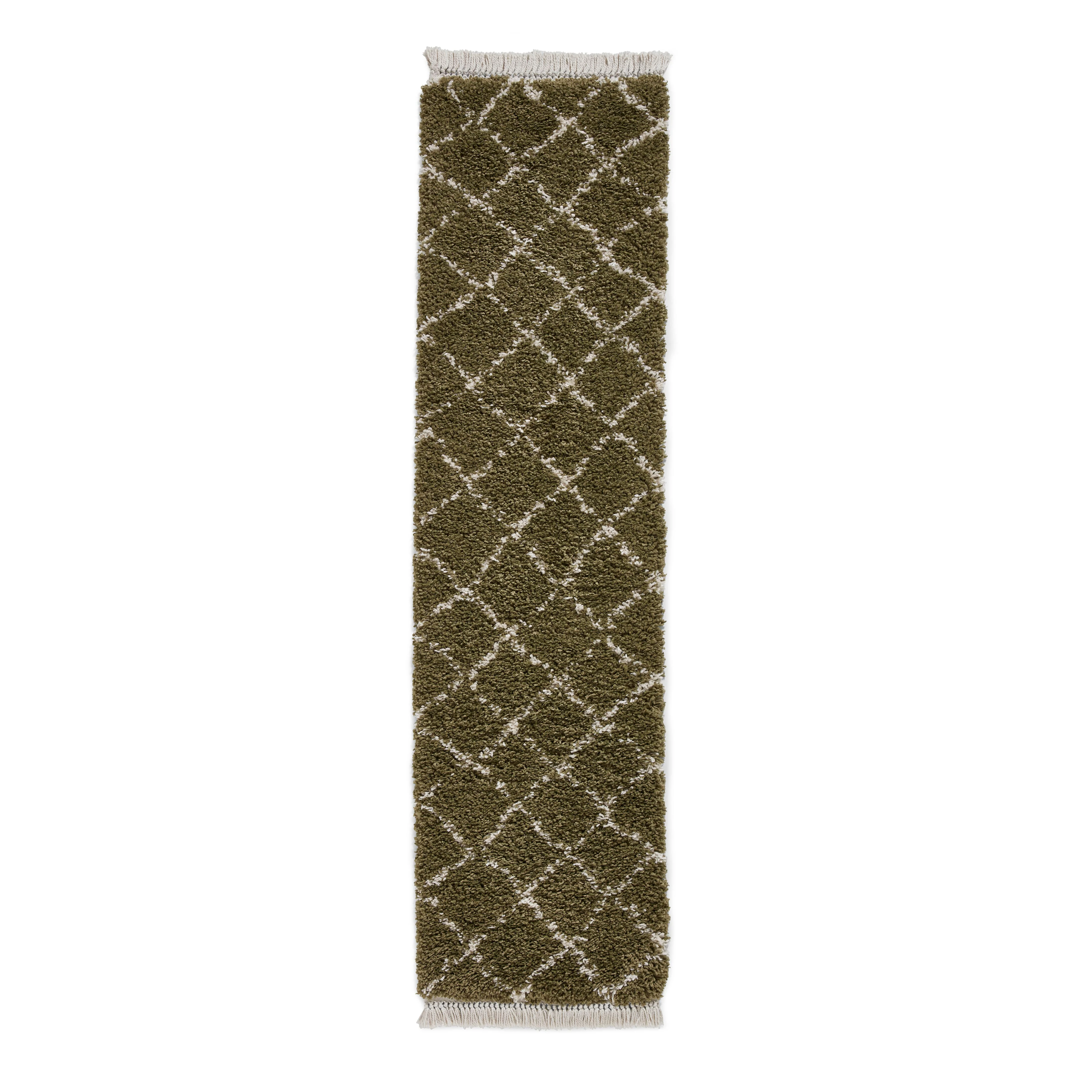 Willow Shaggy Tasselled Diamond Rug - Image 20