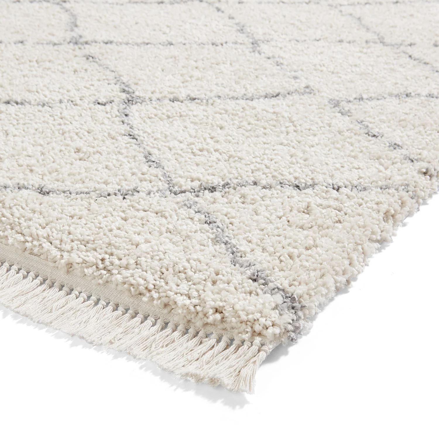 Willow Shaggy Tasselled Diamond Rug - Image 22