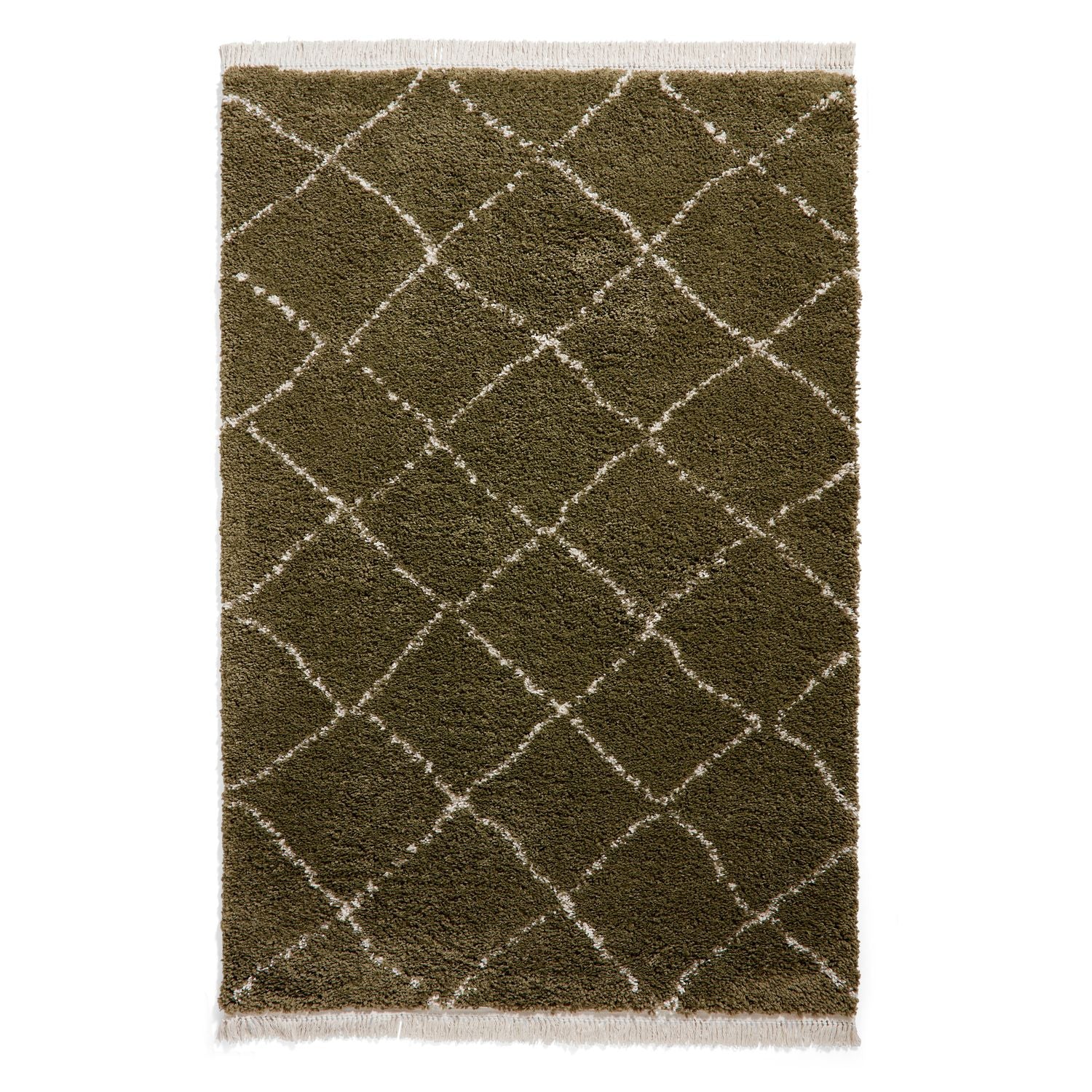 Willow Shaggy Tasselled Diamond Rug - Image 25