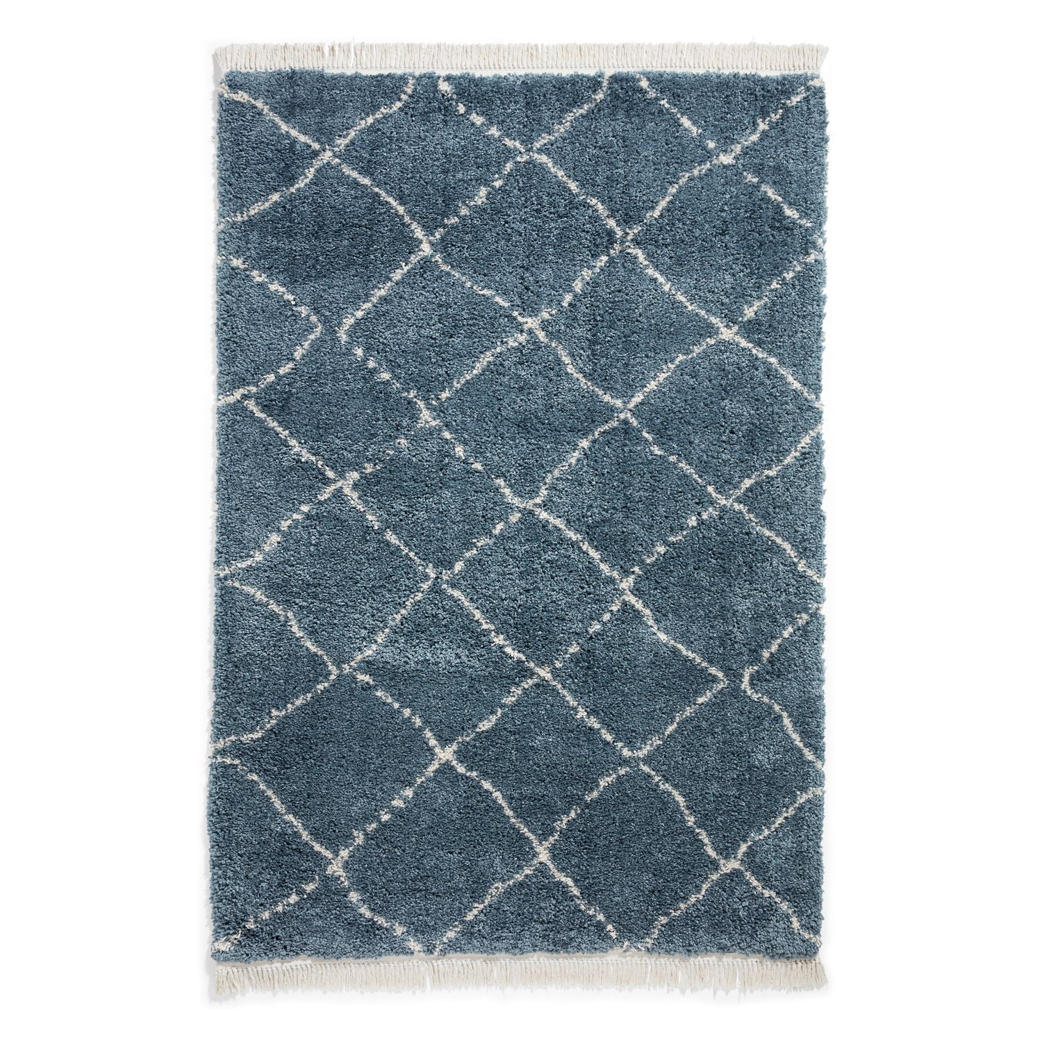 Willow Shaggy Tasselled Diamond Rug - Image 3