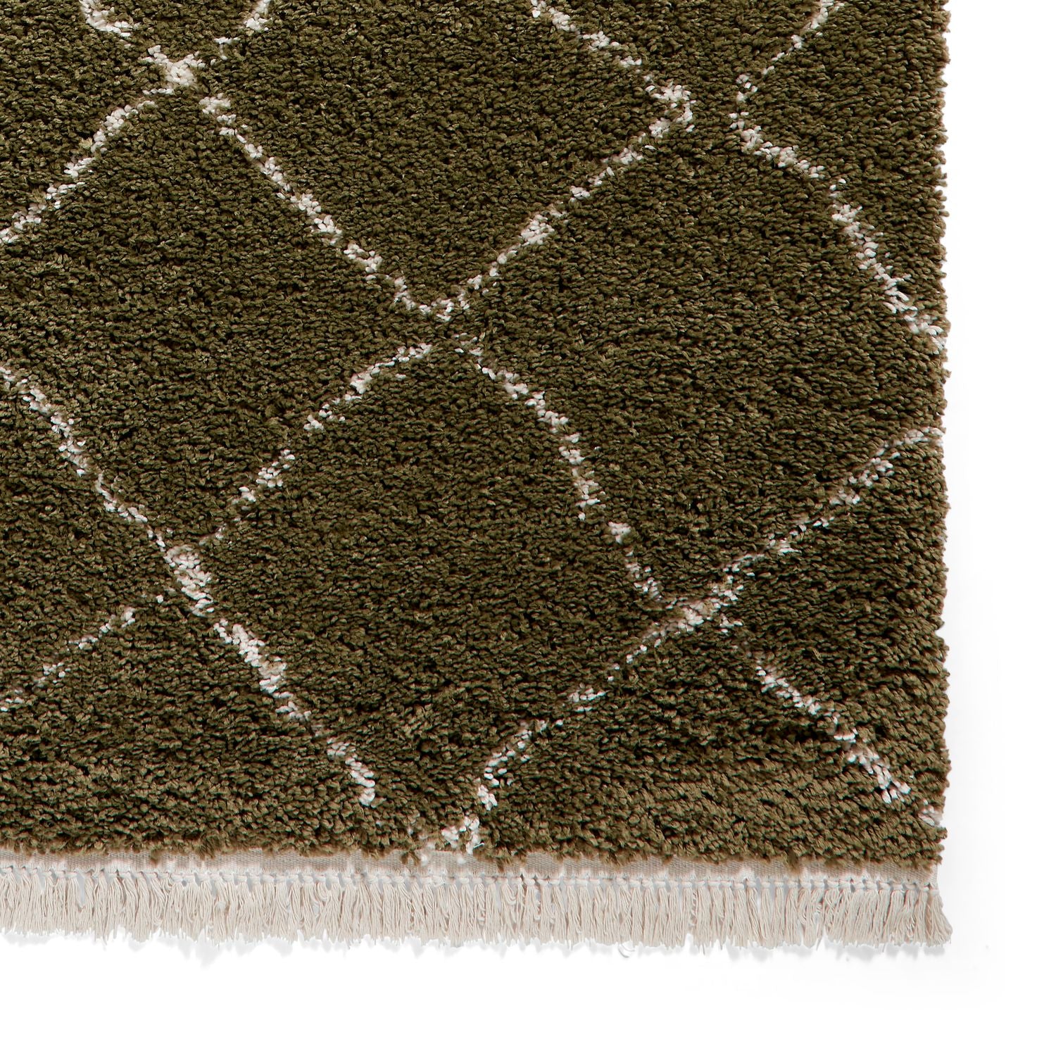 Willow Shaggy Tasselled Diamond Rug - Image 31