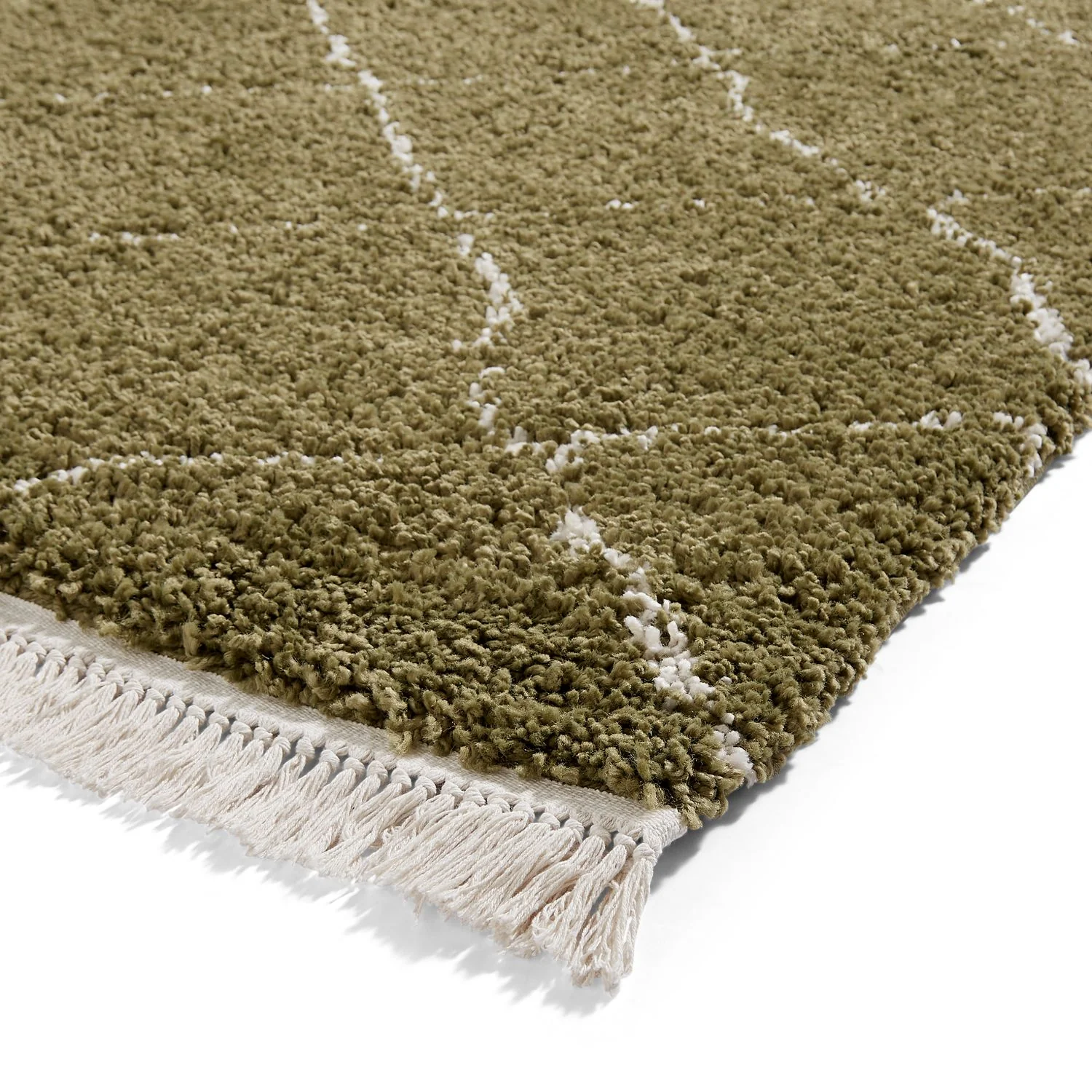 Willow Shaggy Tasselled Diamond Rug - Image 33