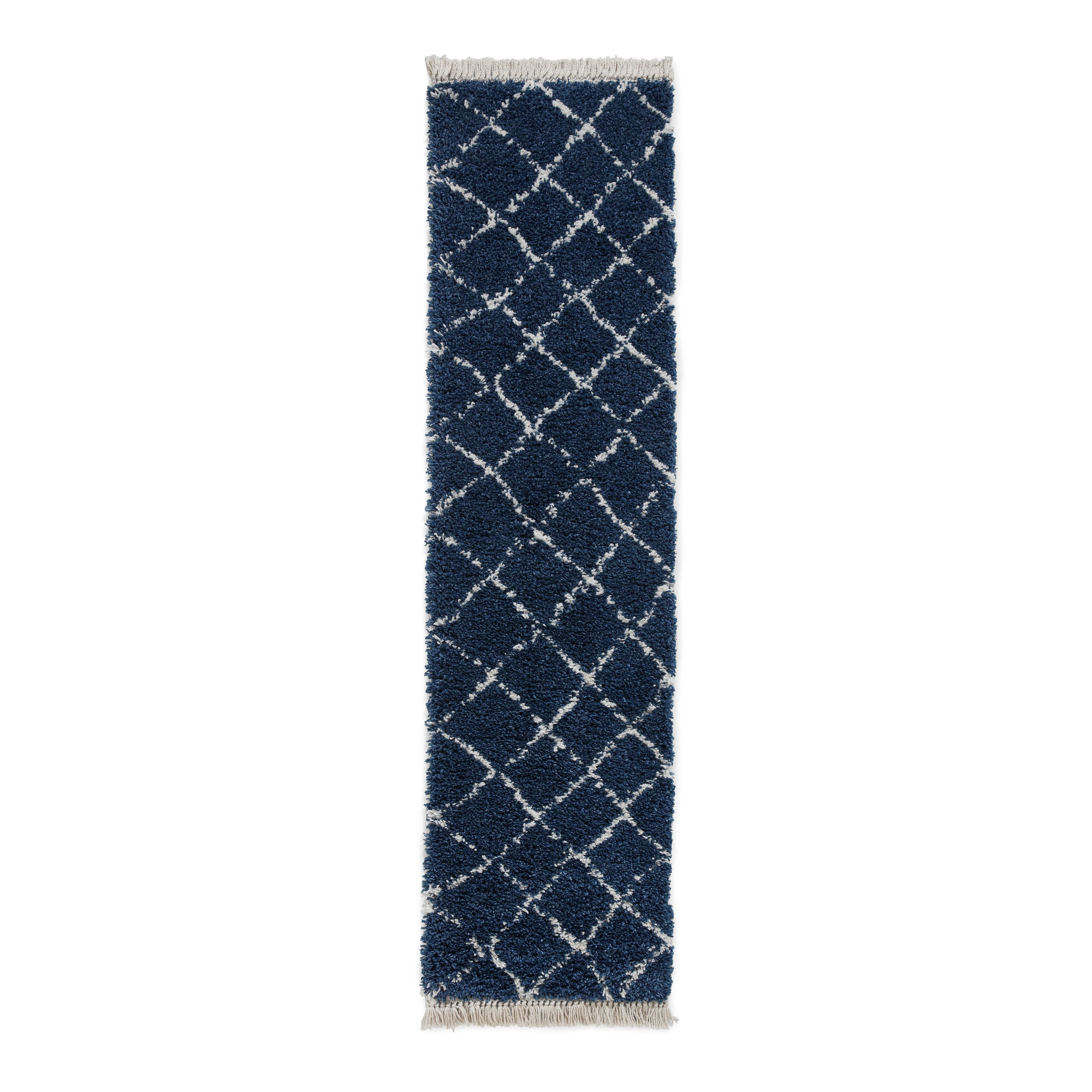 Willow Shaggy Tasselled Diamond Rug - Image 38