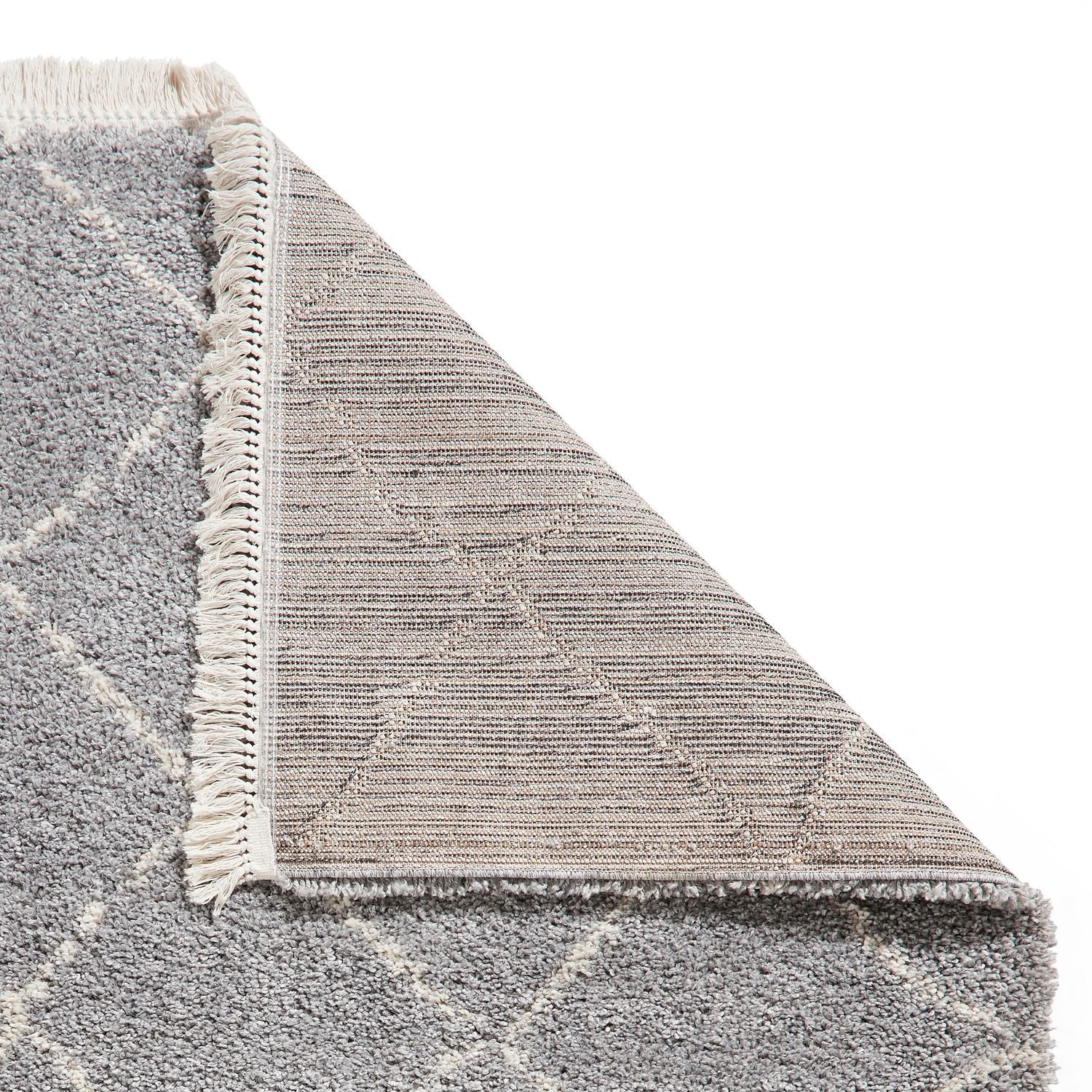 Willow Shaggy Tasselled Diamond Rug - Image 41