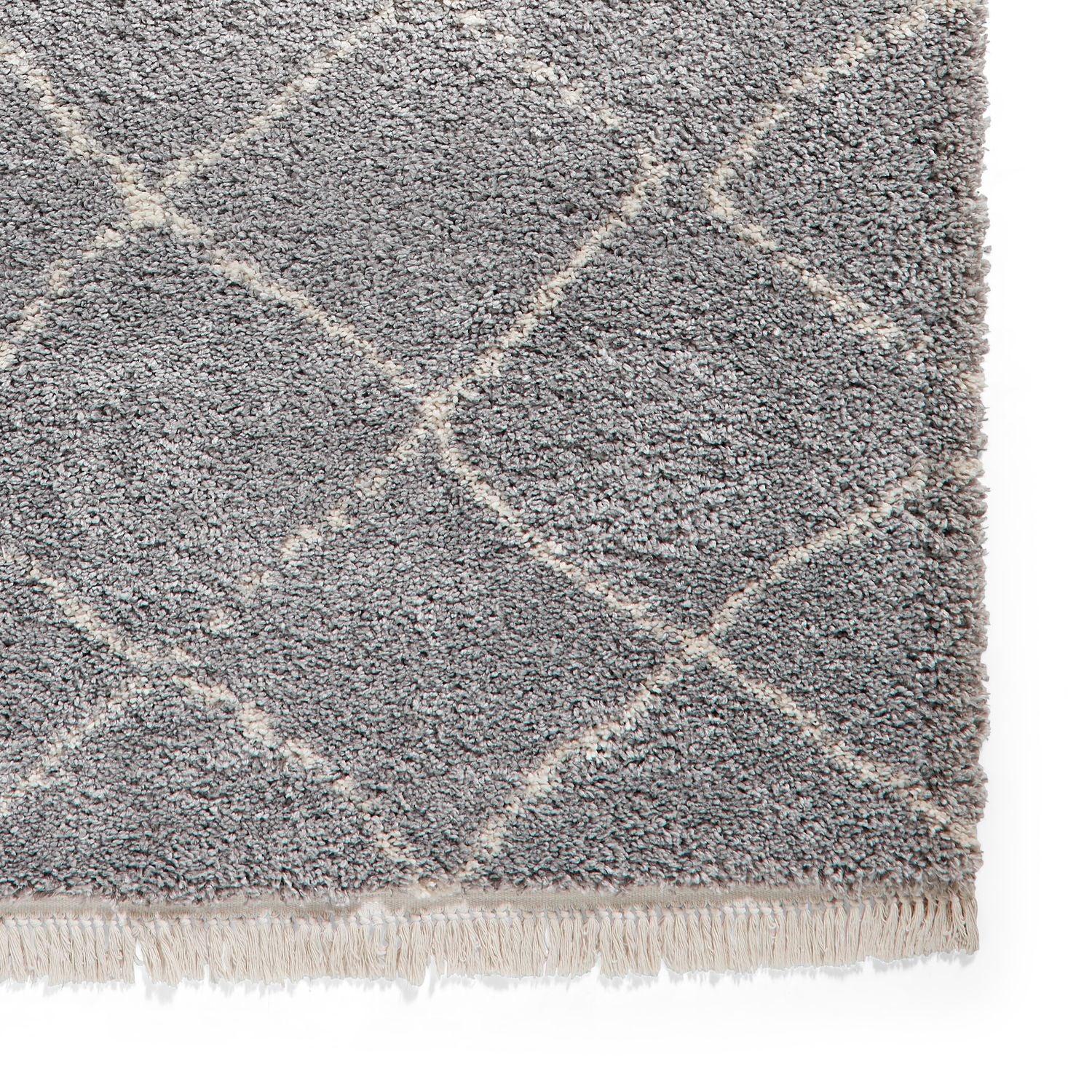 Willow Shaggy Tasselled Diamond Rug - Image 42
