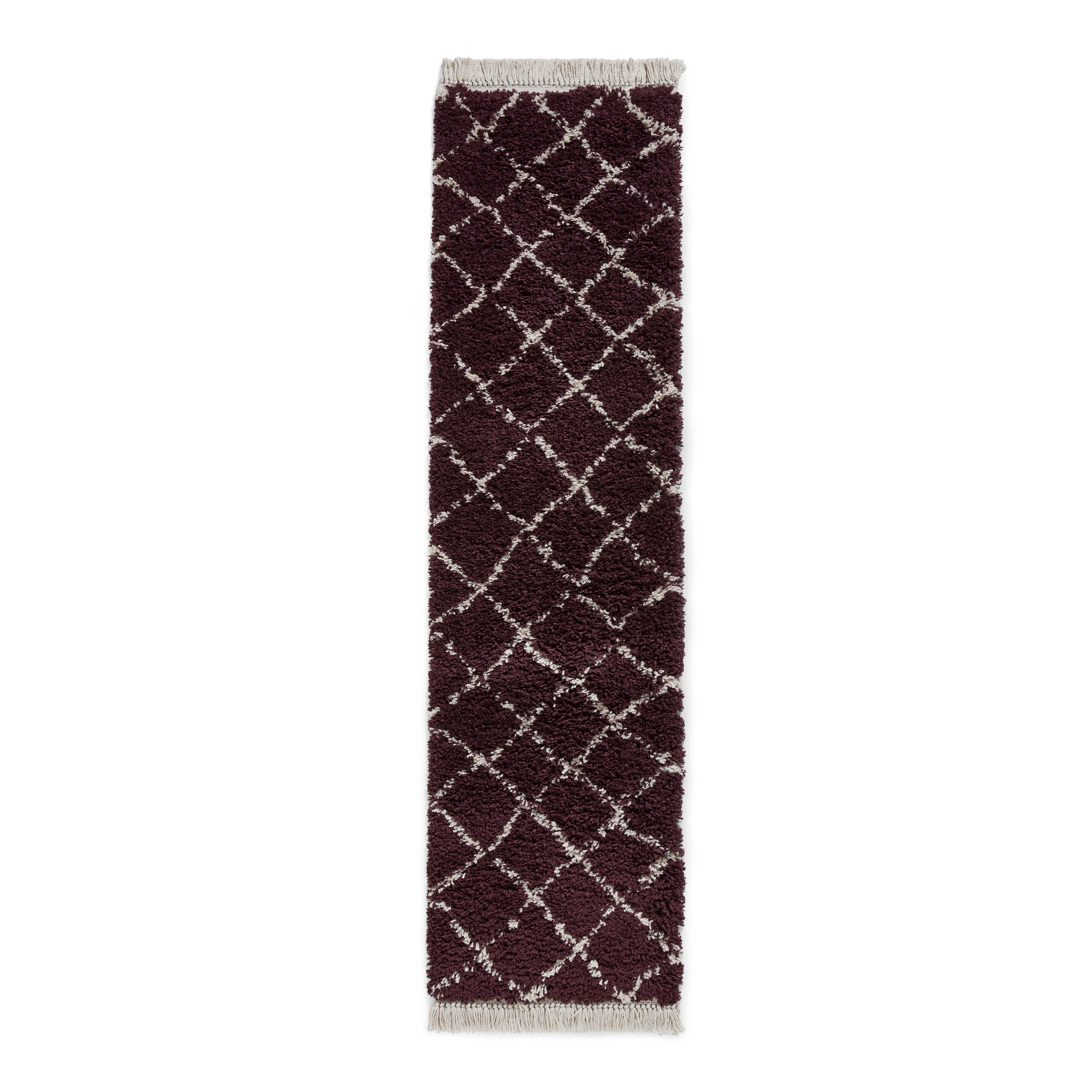 Willow Shaggy Tasselled Diamond Rug - Image 47