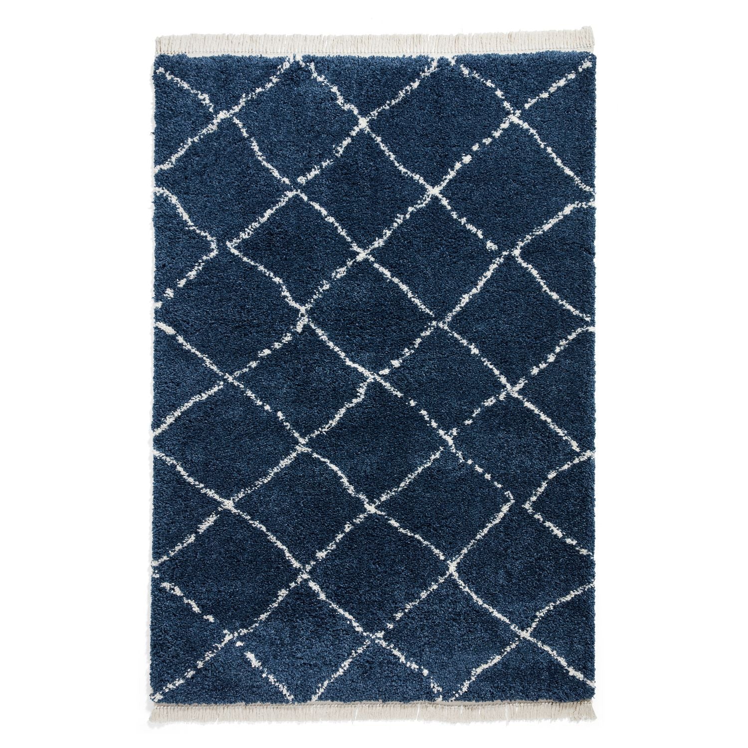 Willow Shaggy Tasselled Diamond Rug - Image 49