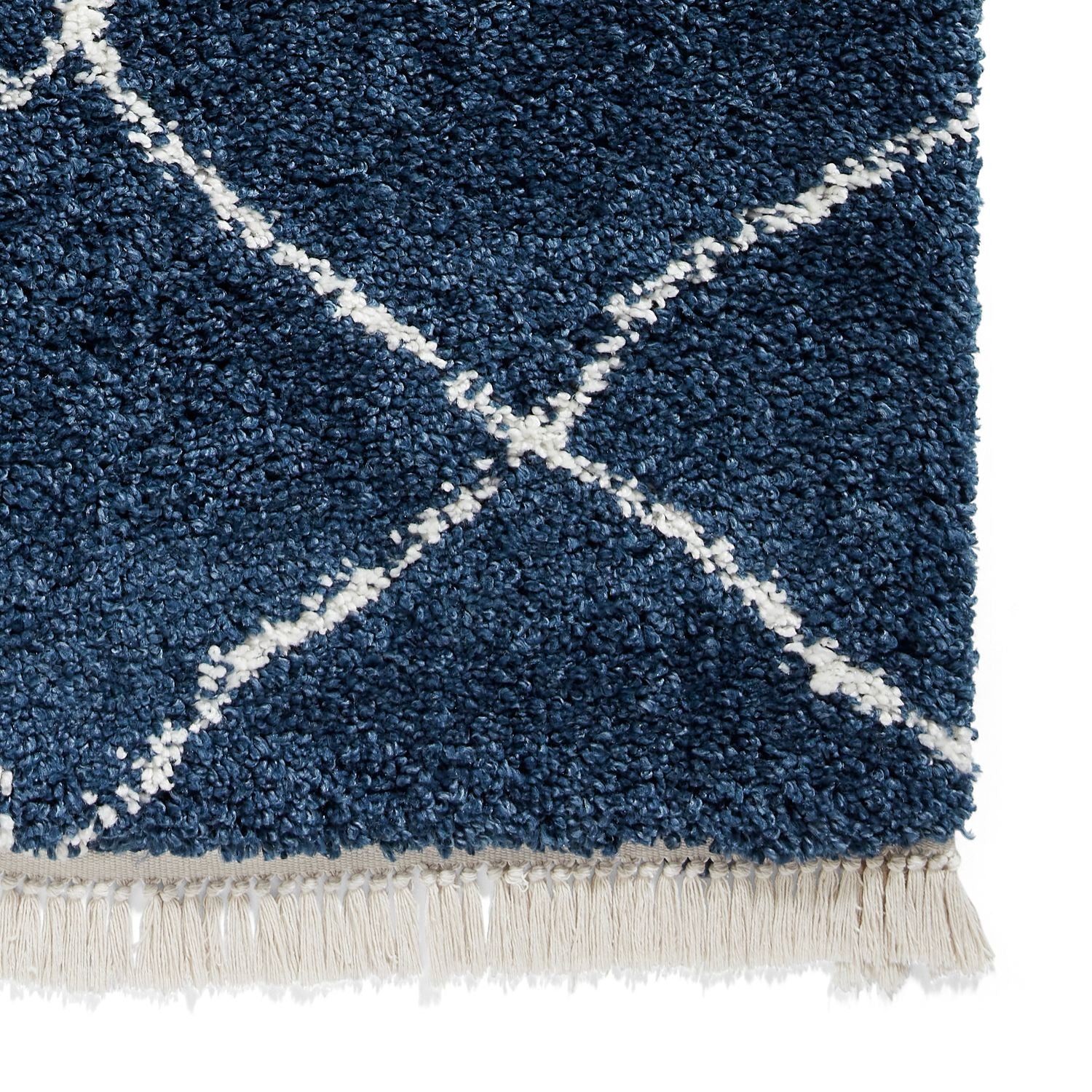 Willow Shaggy Tasselled Diamond Rug - Image 53