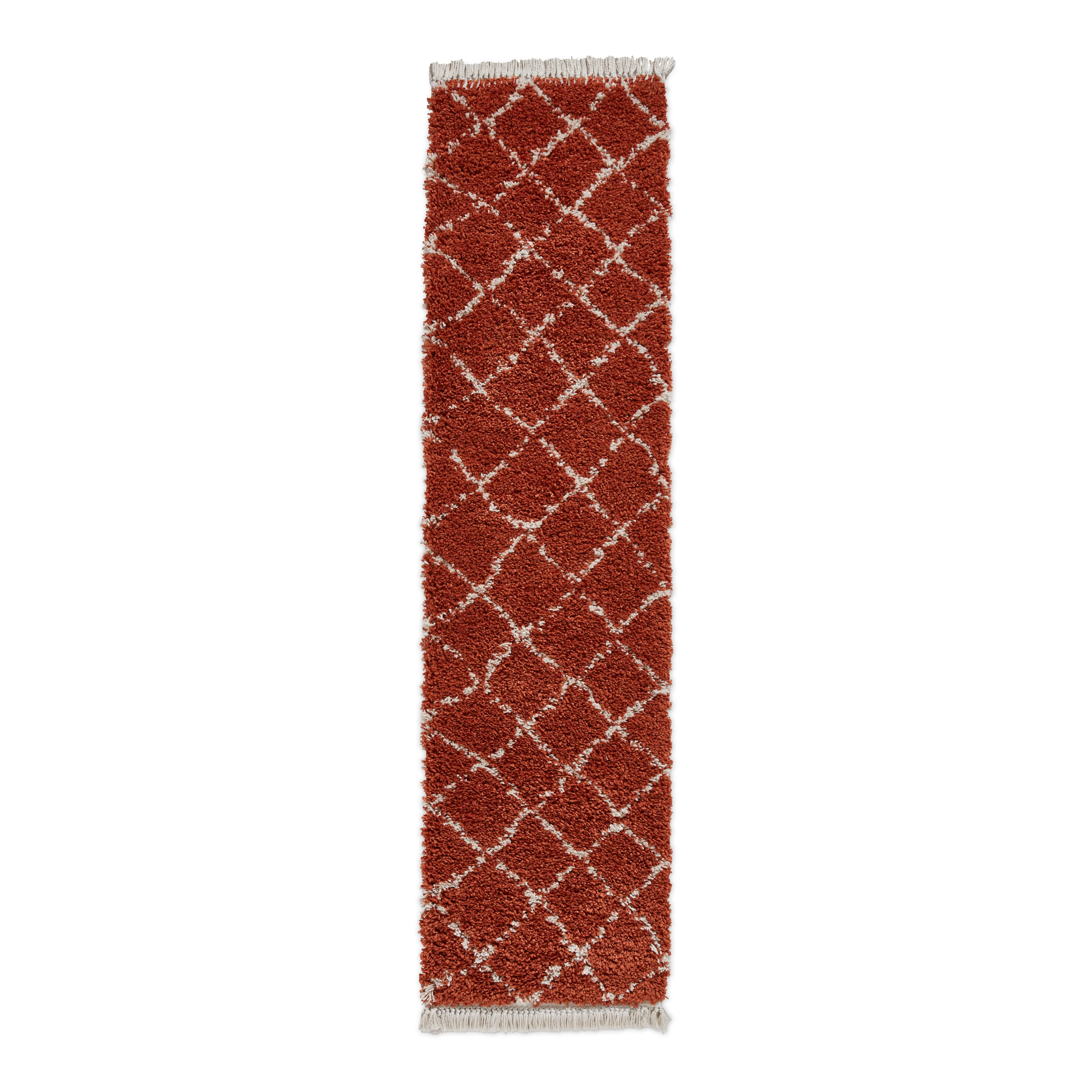 Willow Shaggy Tasselled Diamond Rug - Image 56