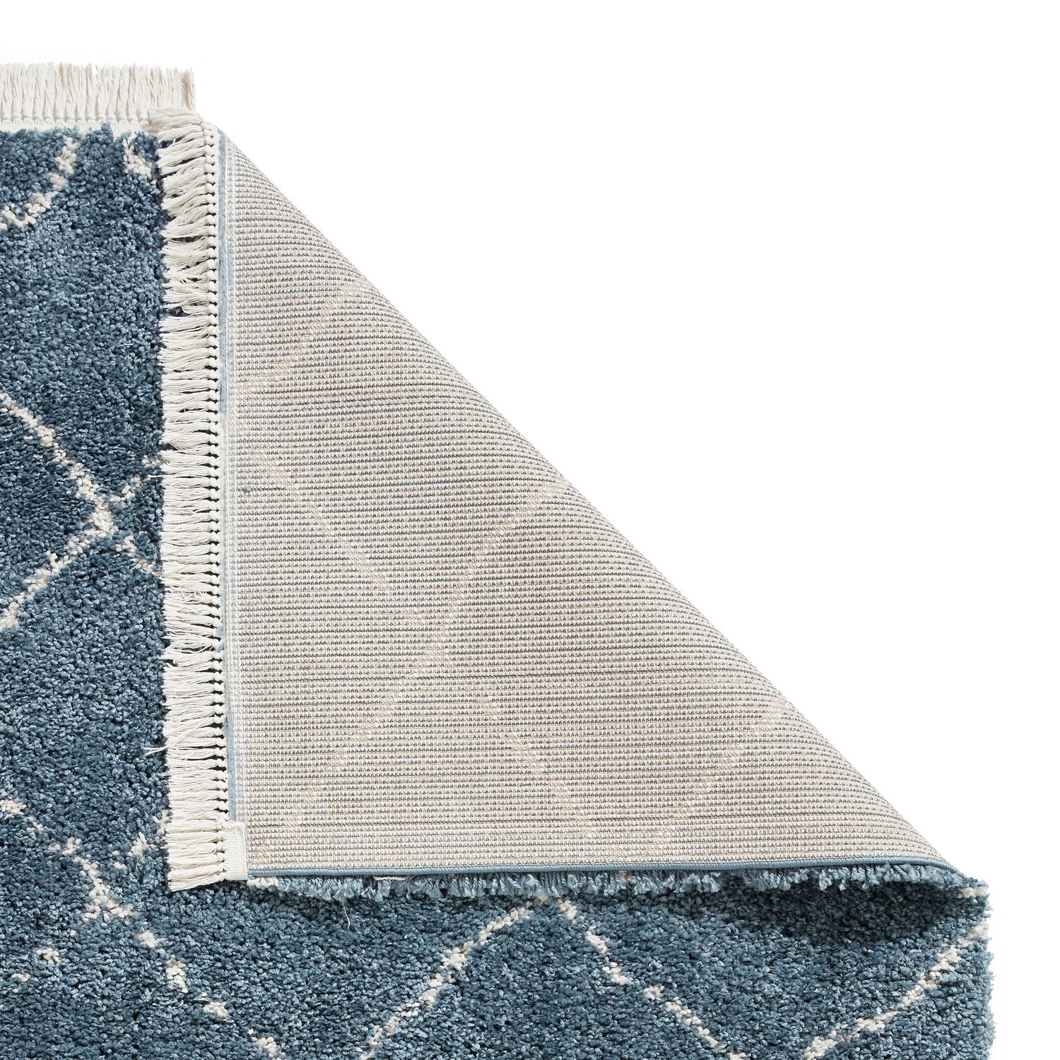 Willow Shaggy Tasselled Diamond Rug - Image 6
