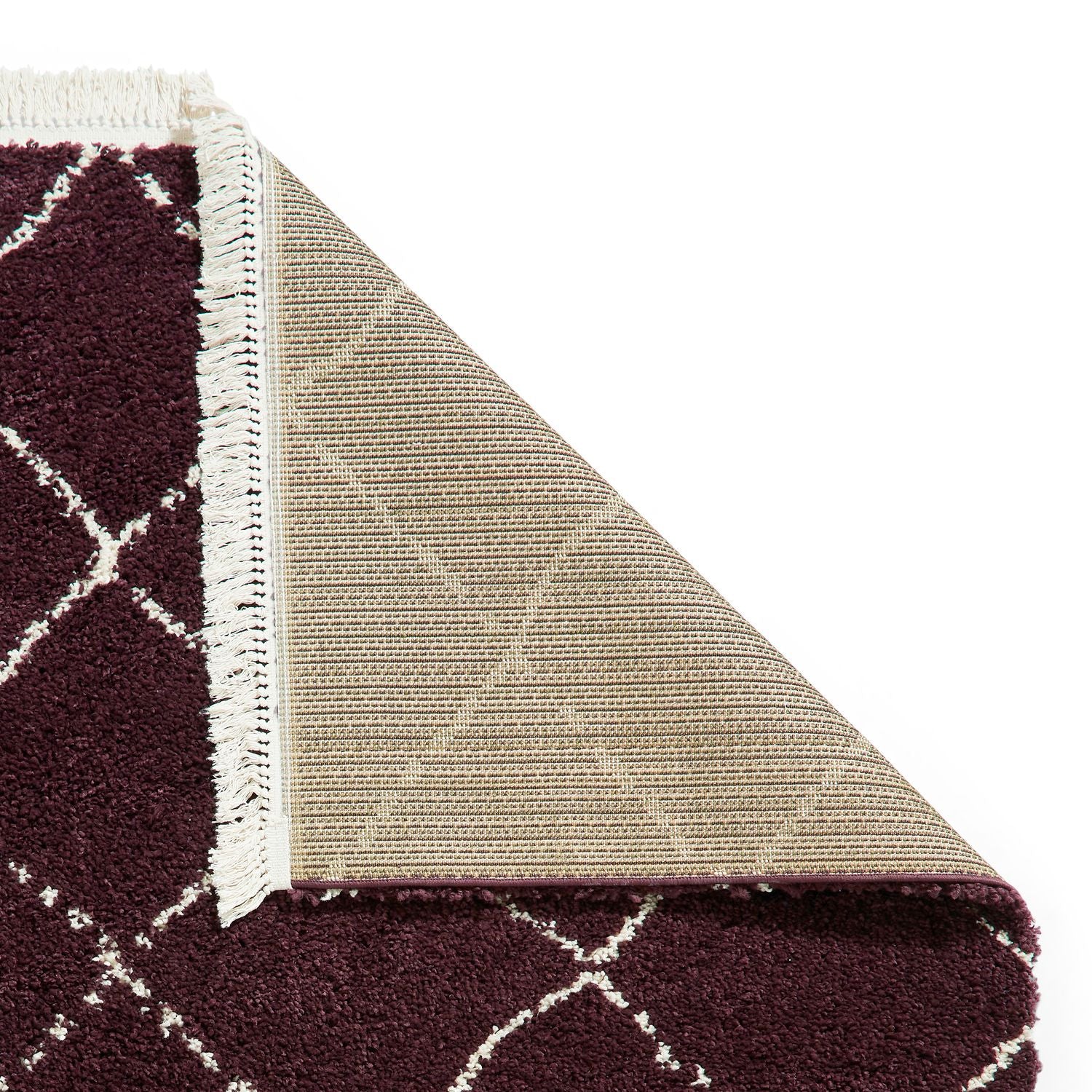 Willow Shaggy Tasselled Diamond Rug - Image 63