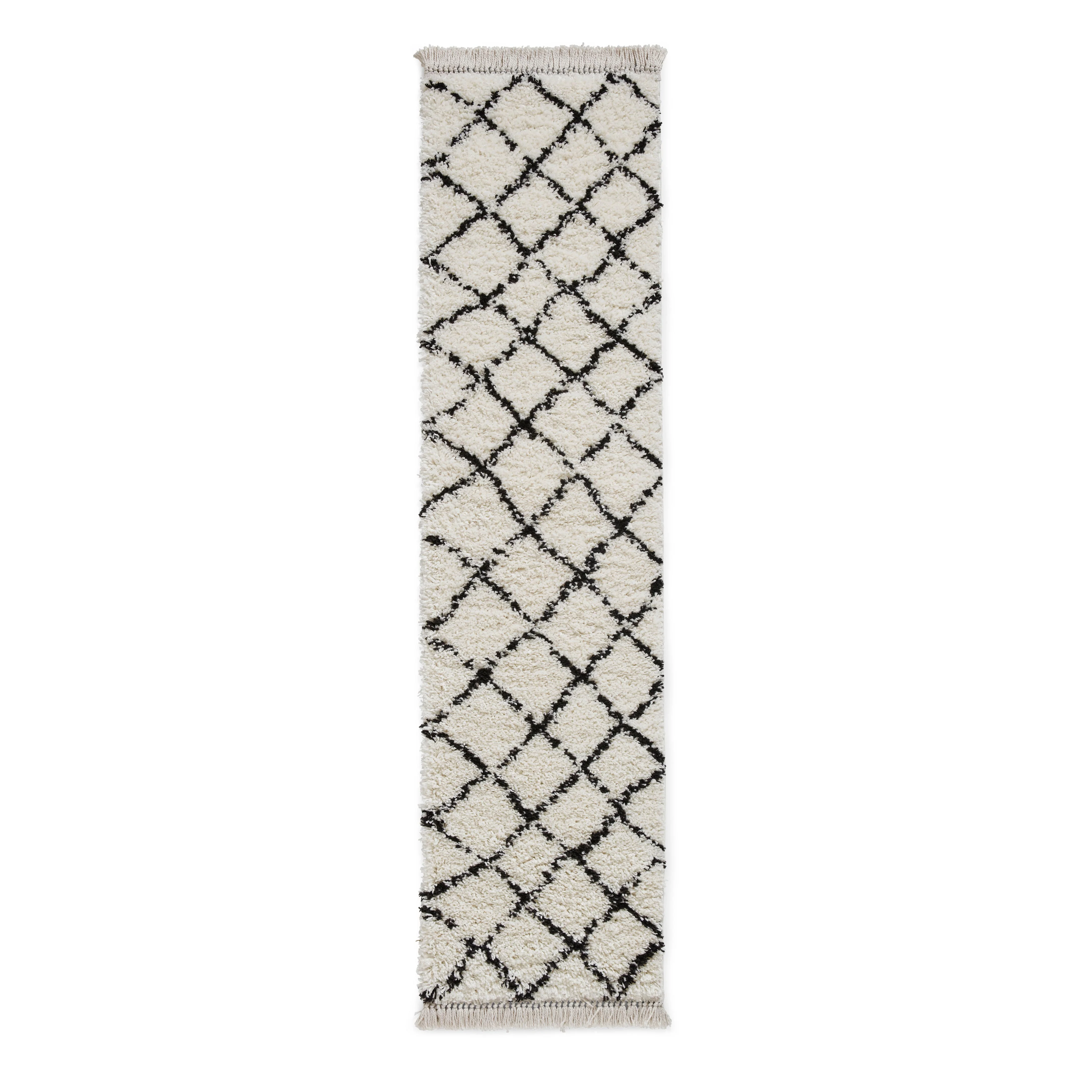 Willow Shaggy Tasselled Diamond Rug - Image 65