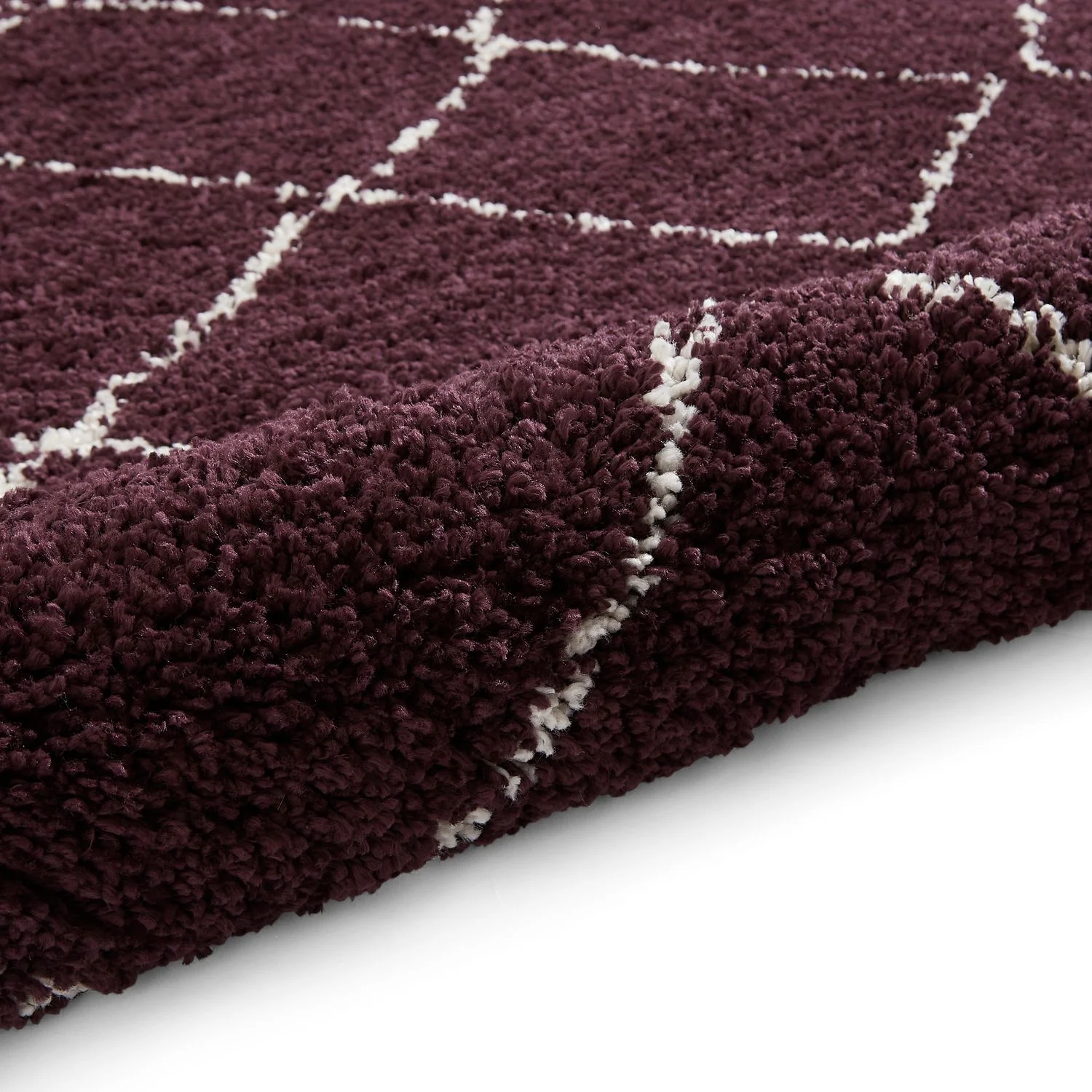 Willow Shaggy Tasselled Diamond Rug - Image 70