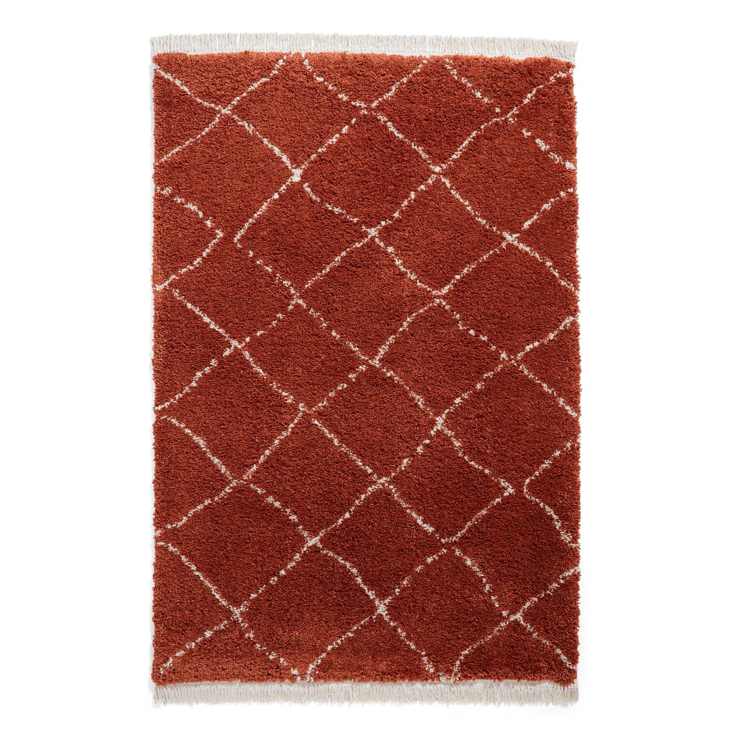 Willow Shaggy Tasselled Diamond Rug - Image 71