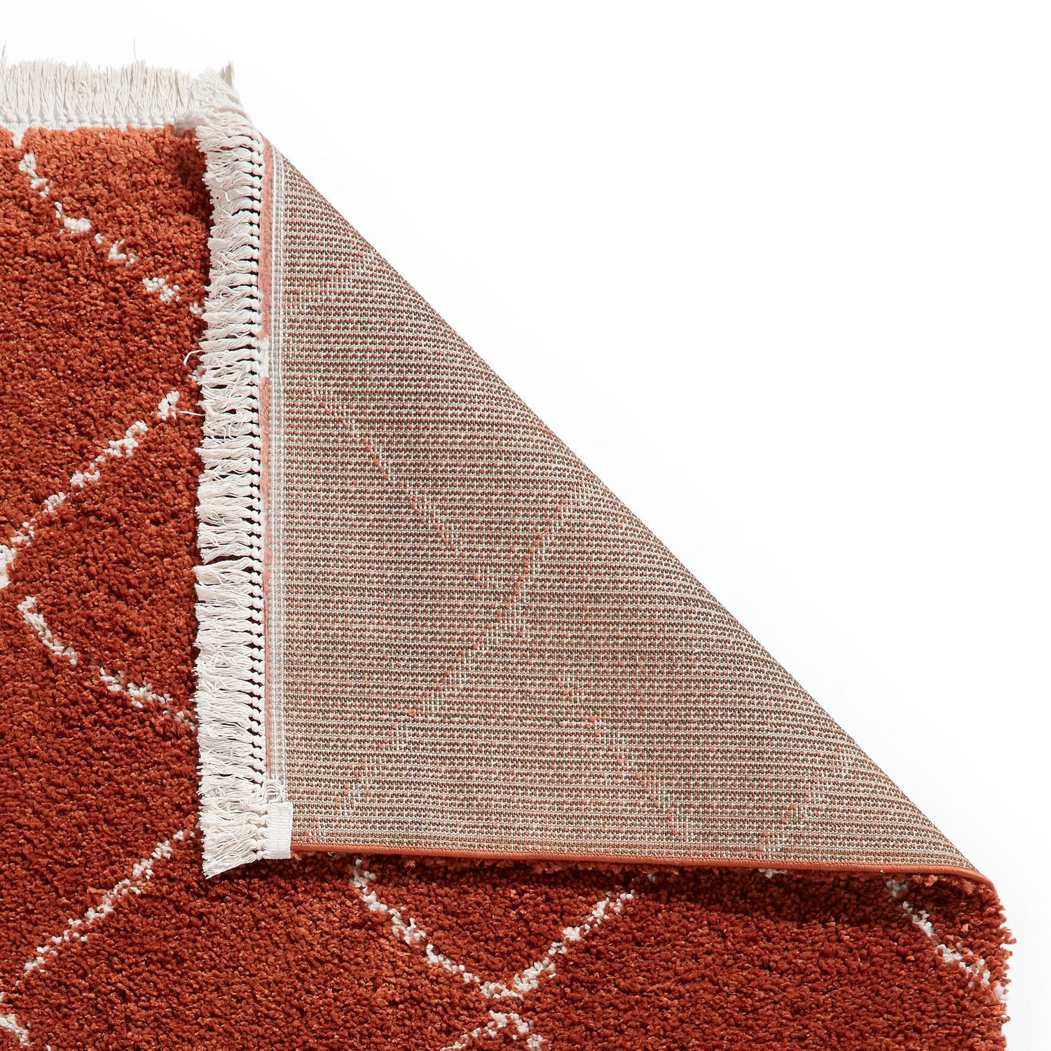 Willow Shaggy Tasselled Diamond Rug - Image 74
