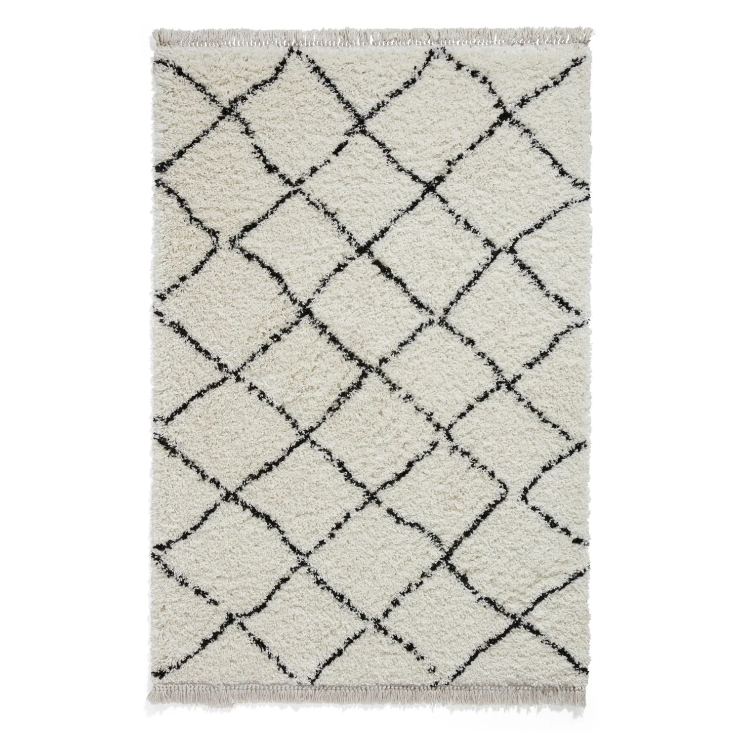 Willow Shaggy Tasselled Diamond Rug - Image 80