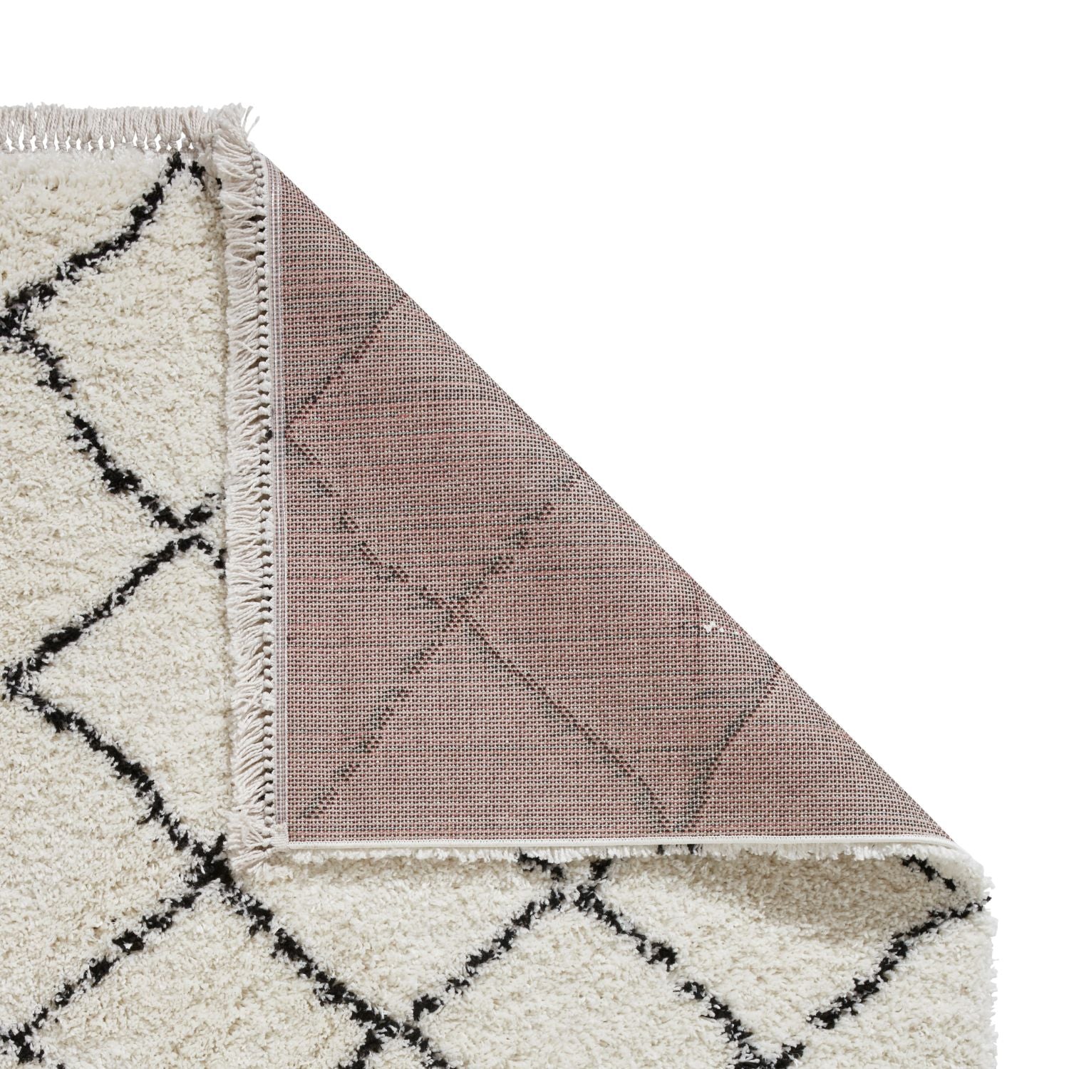 Willow Shaggy Tasselled Diamond Rug - Image 83