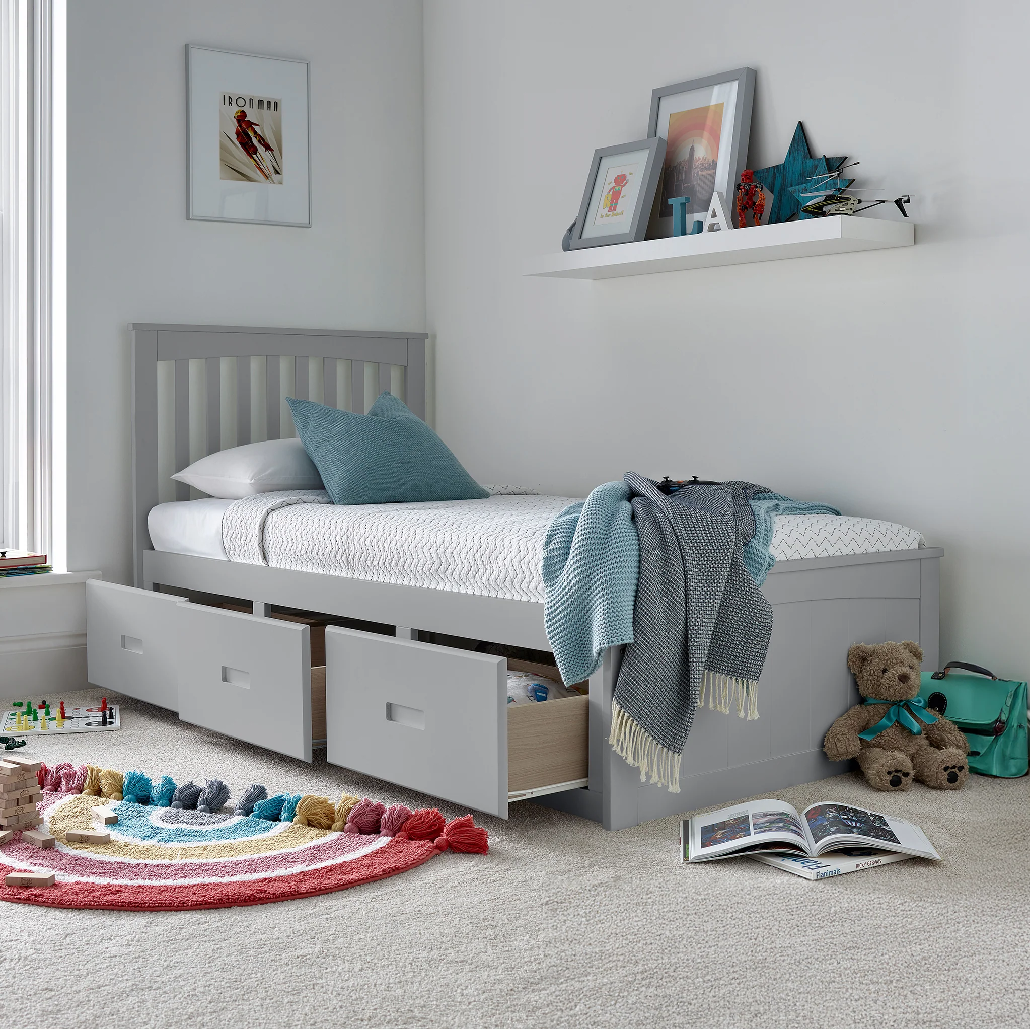 Wilson Wooden 3 Drawer Kids Bed Frame - Image 2