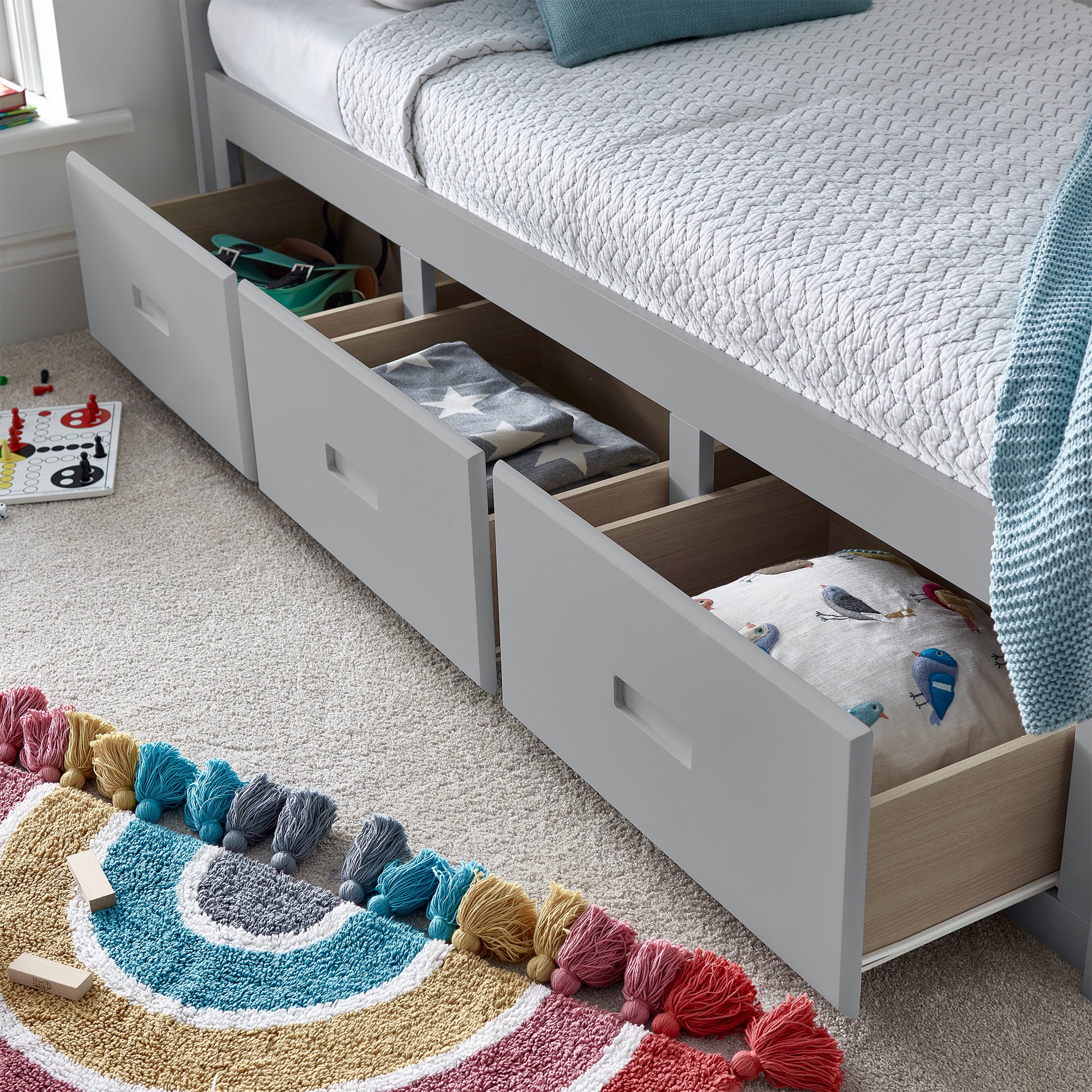 Wilson Wooden 3 Drawer Kids Bed Frame - Image 3