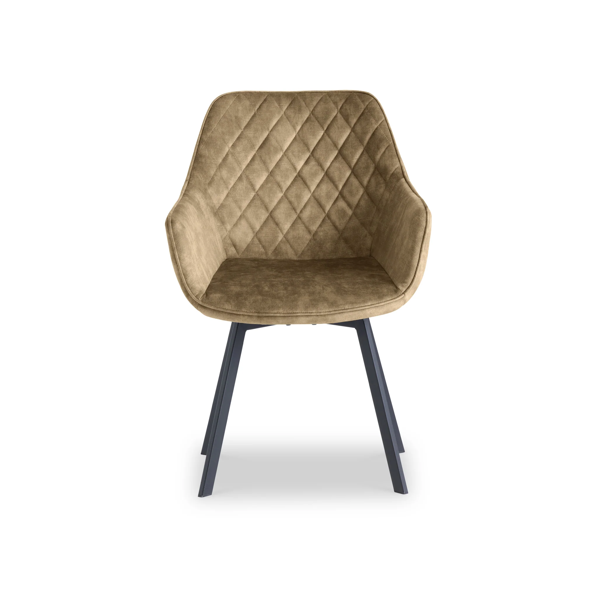 Wilton Velvet Quilted Back Swivel Dining Chair - Image 12