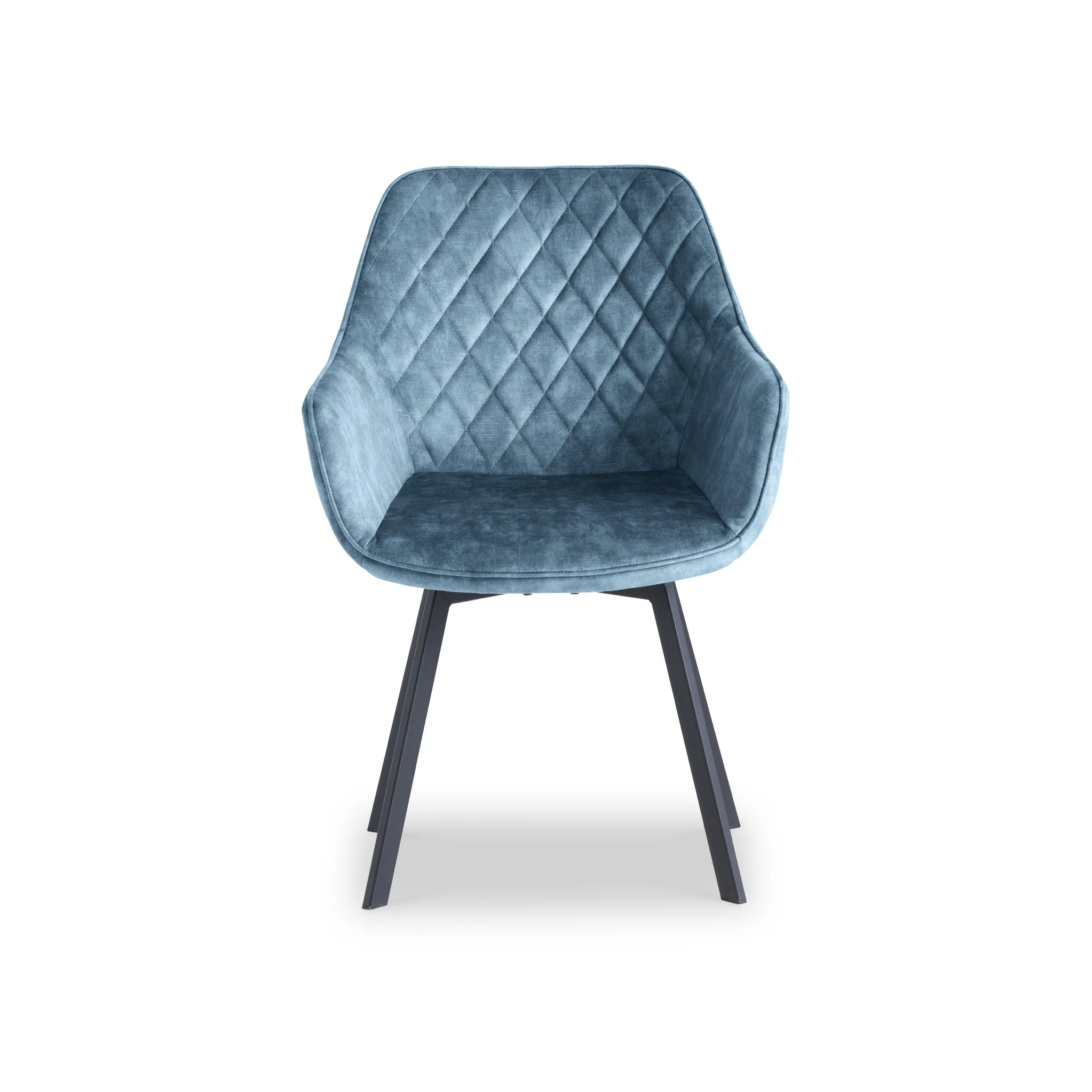 Wilton Velvet Quilted Back Swivel Dining Chair - Image 6