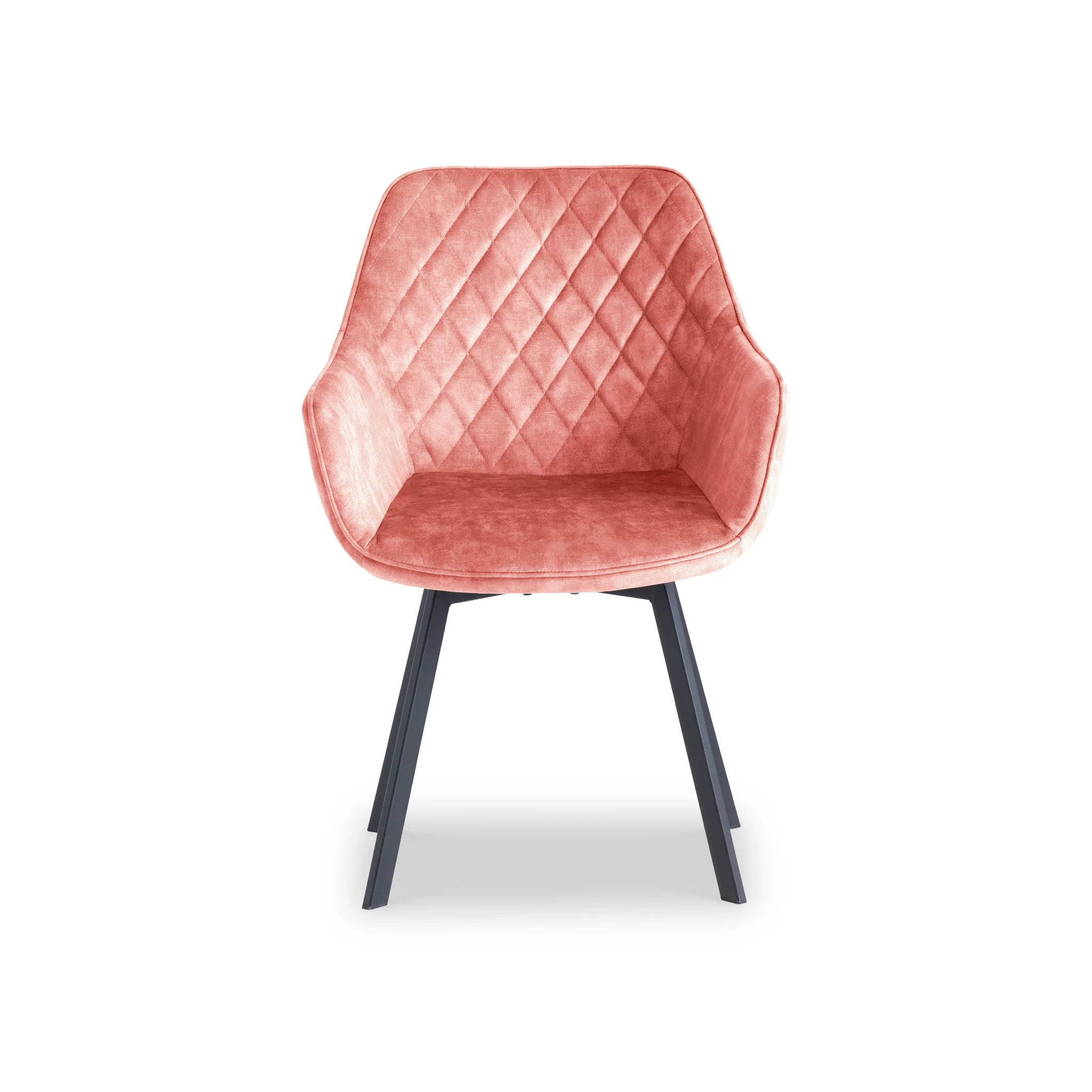Wilton Velvet Quilted Back Swivel Dining Chair - Image 8