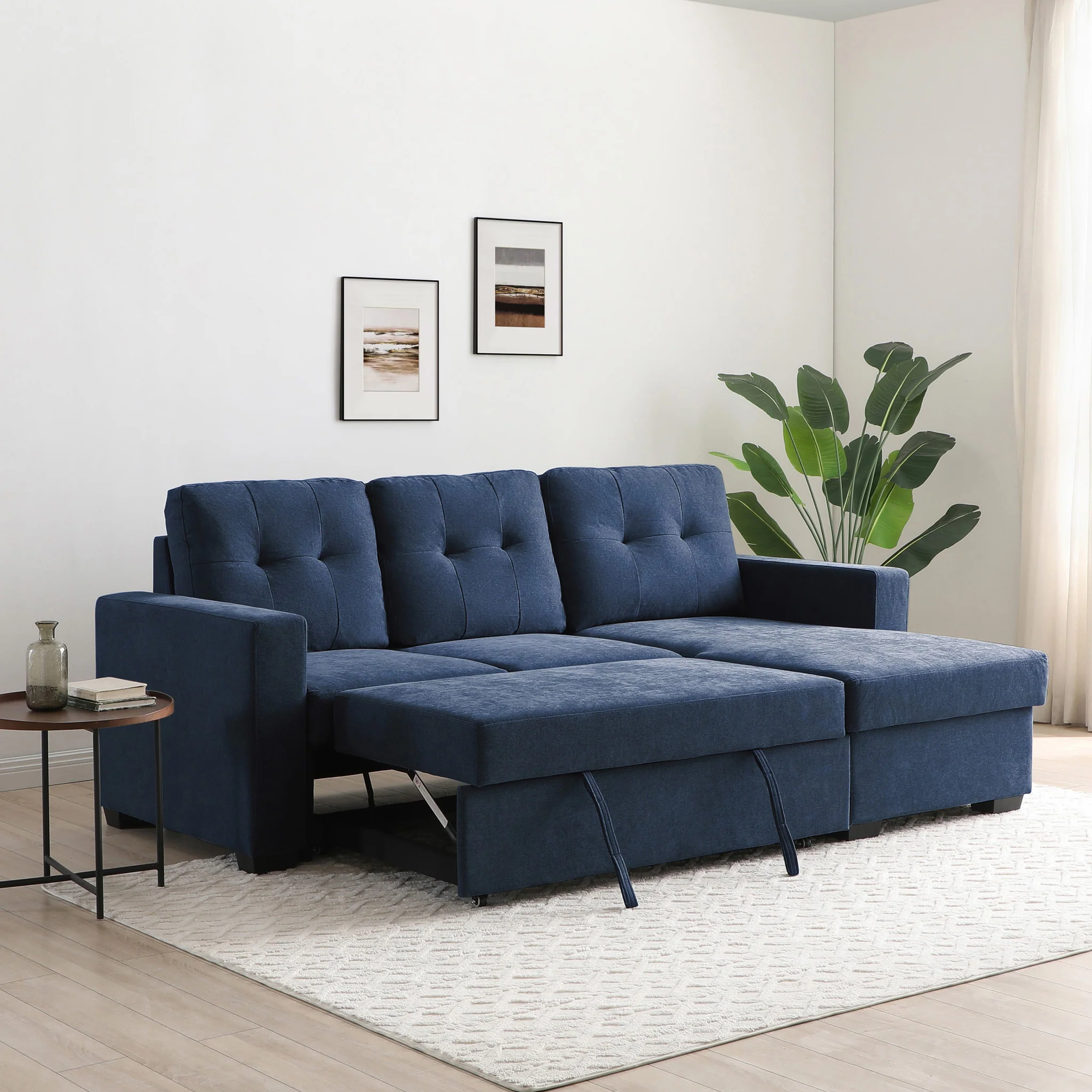 Winslet Button Back Chaise Sofa Bed - Image 10