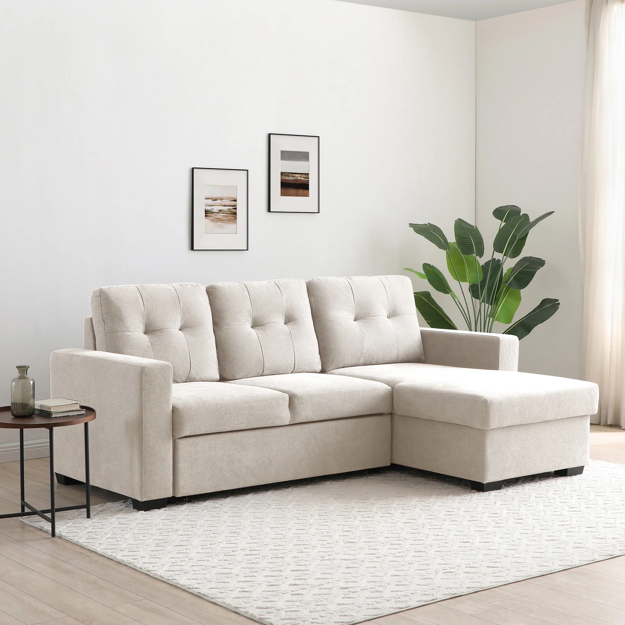 Winslet Button Back Chaise Sofa Bed - Image 12