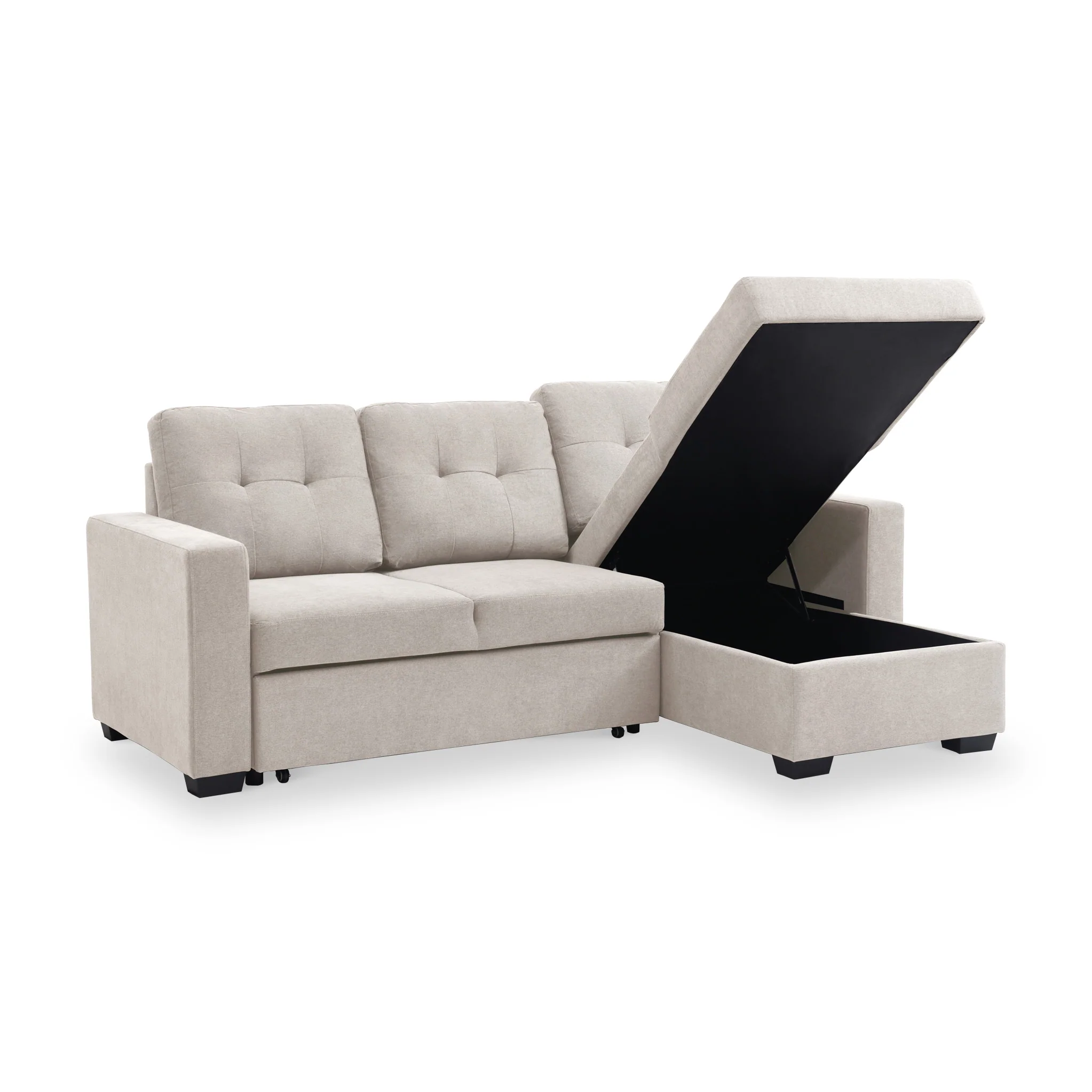 Winslet Button Back Chaise Sofa Bed - Image 13