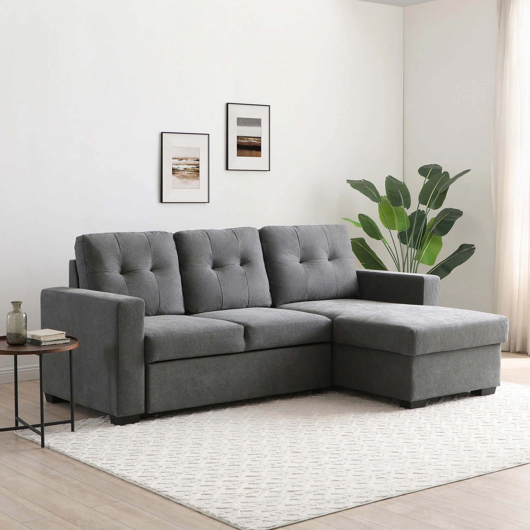 Winslet Button Back Chaise Sofa Bed - Image 2