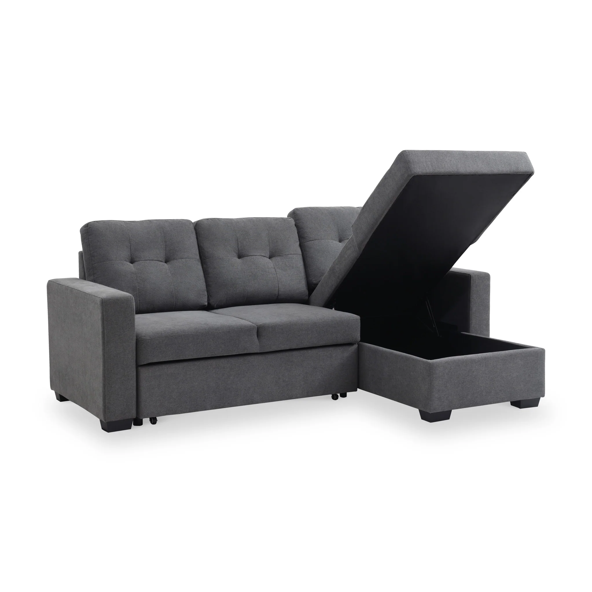 Winslet Button Back Chaise Sofa Bed - Image 3
