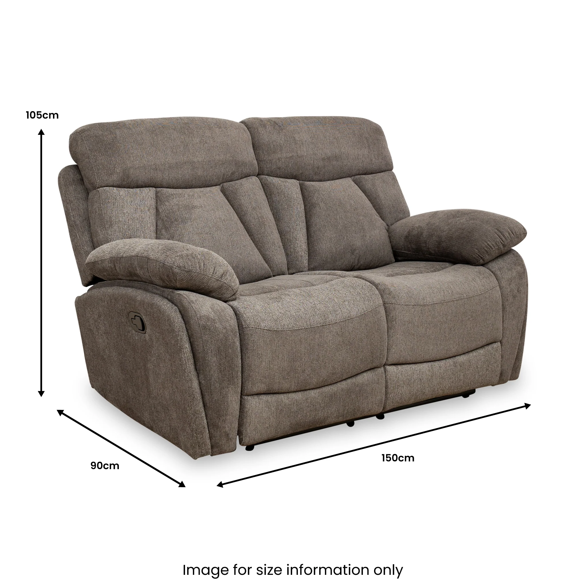 Yarbury 2 Seater Manual Recliner - Image 5