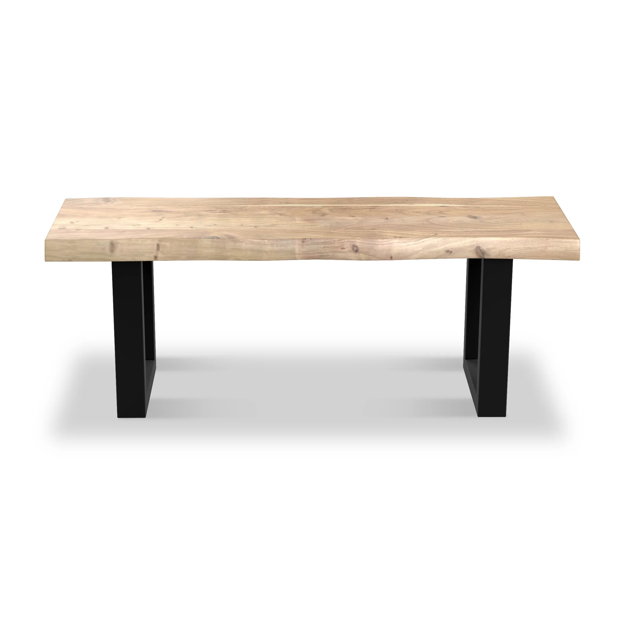 Zahra Acacia 125cm Dining Bench with U Leg - Image 3