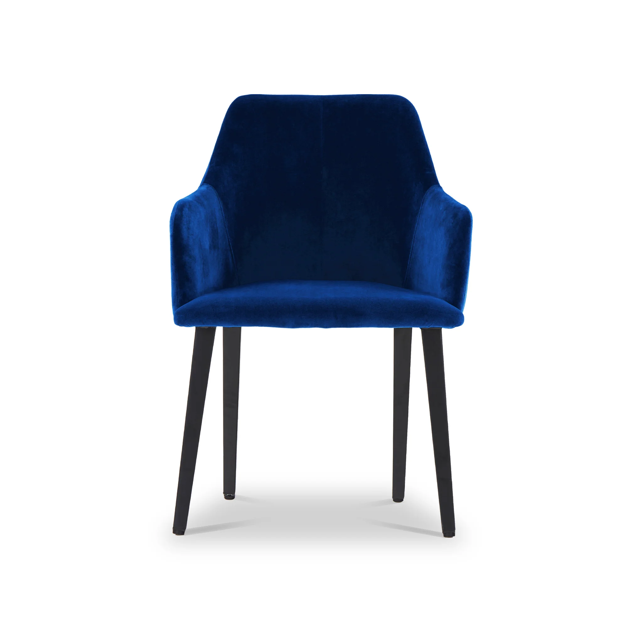 Zane Velvet Dining Chair with Black Leg - Image 2