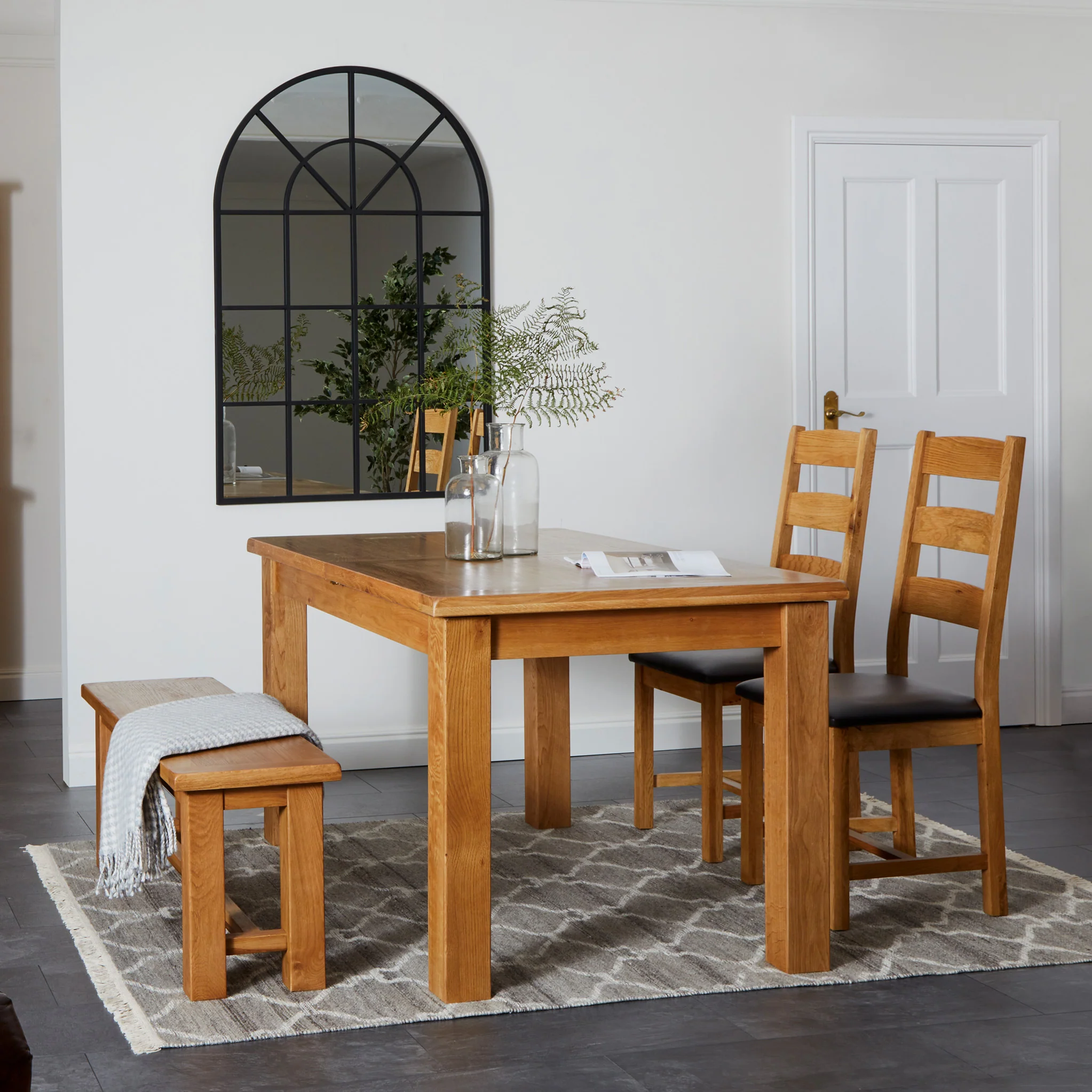 Zelah Oak 120-165cm Extending Dining Table - Image 11