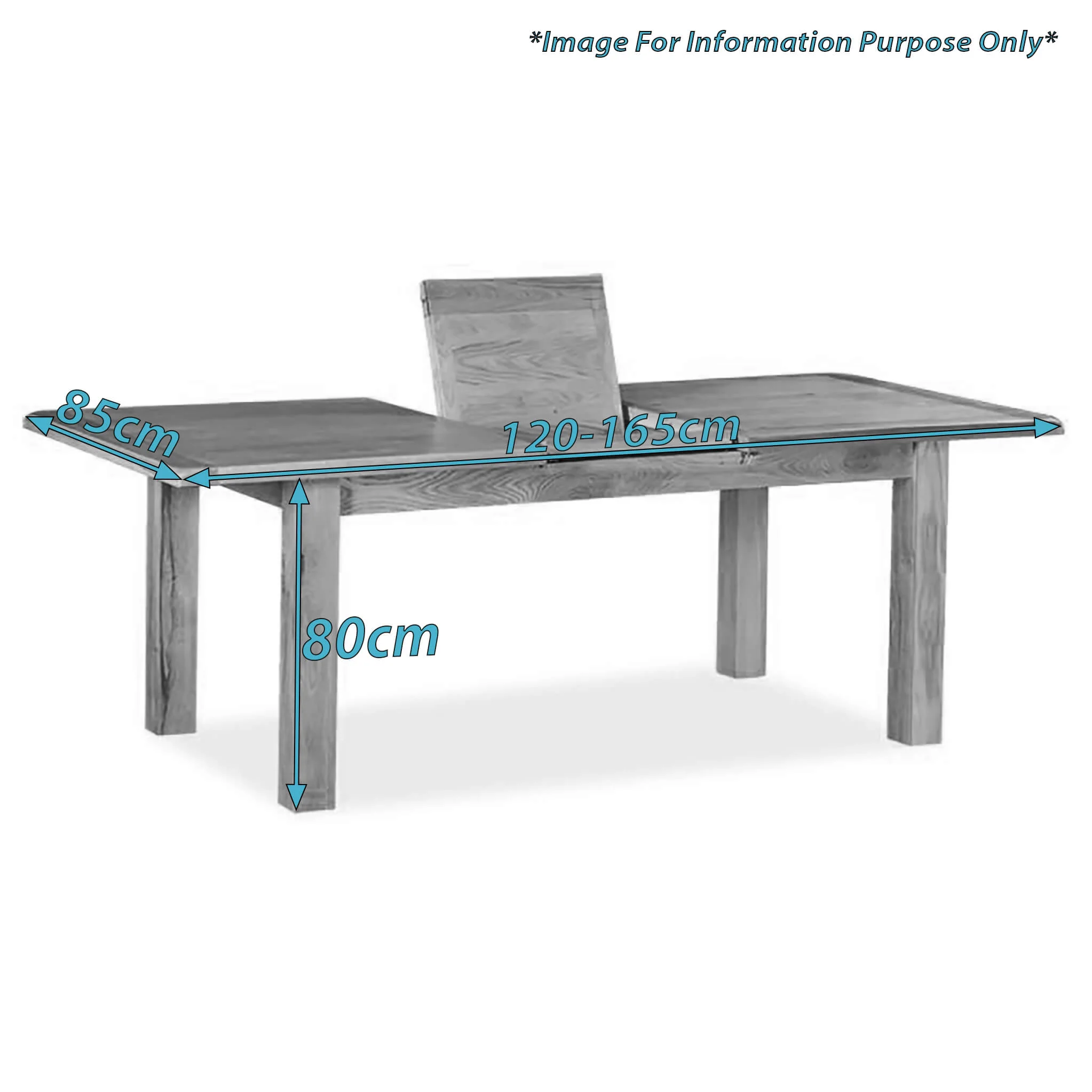 Zelah Oak 120-165cm Extending Dining Table - Image 15
