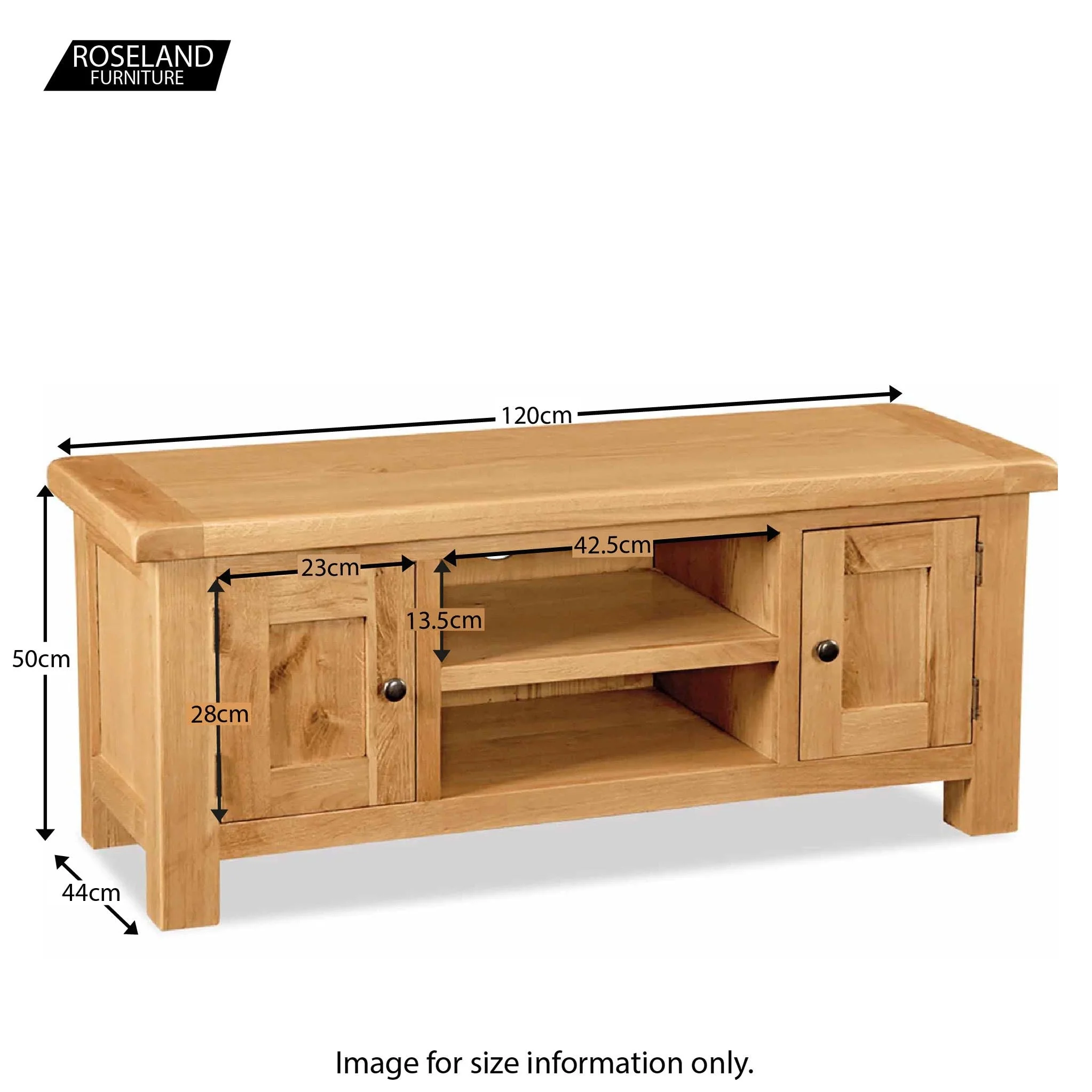 Zelah Oak 120cm TV Stand - Image 18