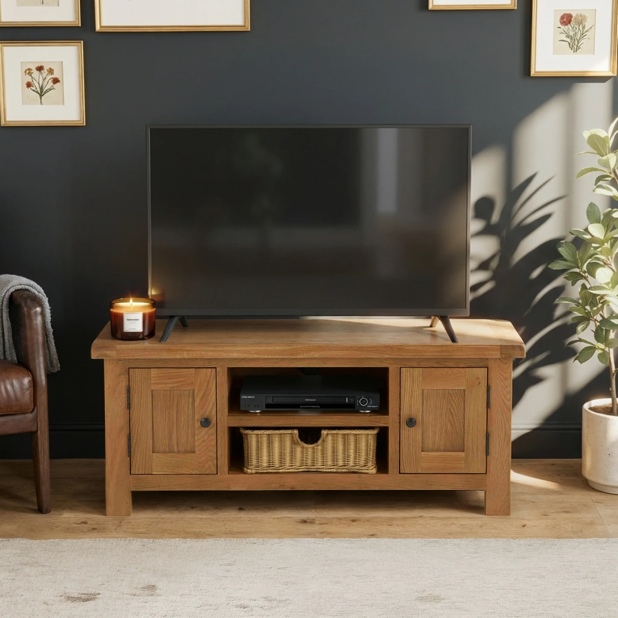 Zelah Oak 120cm TV Stand - Image 2