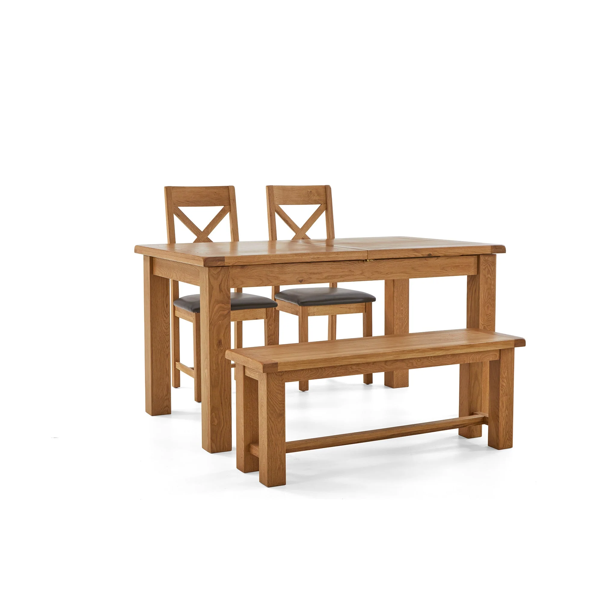 Zelah Oak 150-200cm Extending Dining Table - Image 11