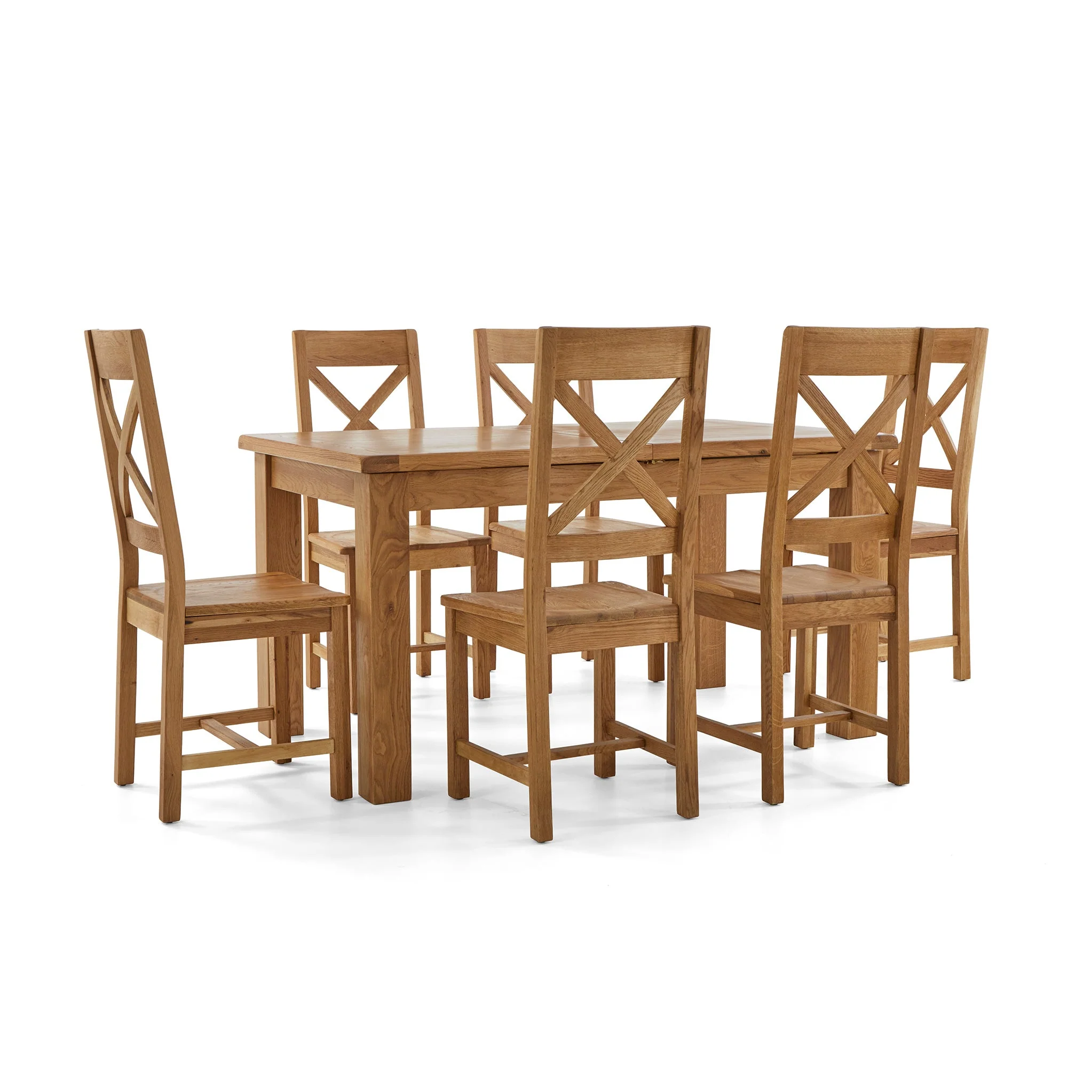 Zelah Oak 150-200cm Extending Dining Table - Image 8