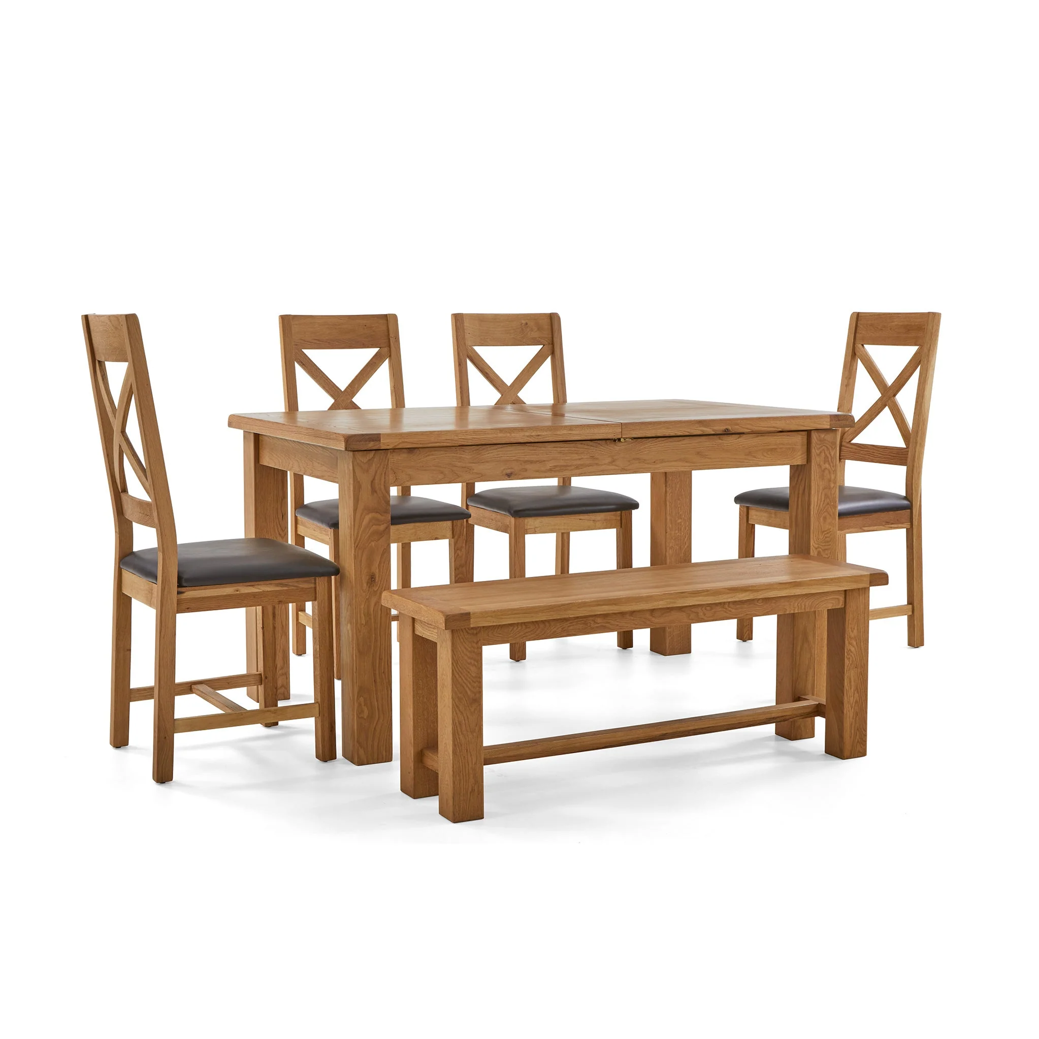Zelah Oak 150-200cm Extending Dining Table - Image 9