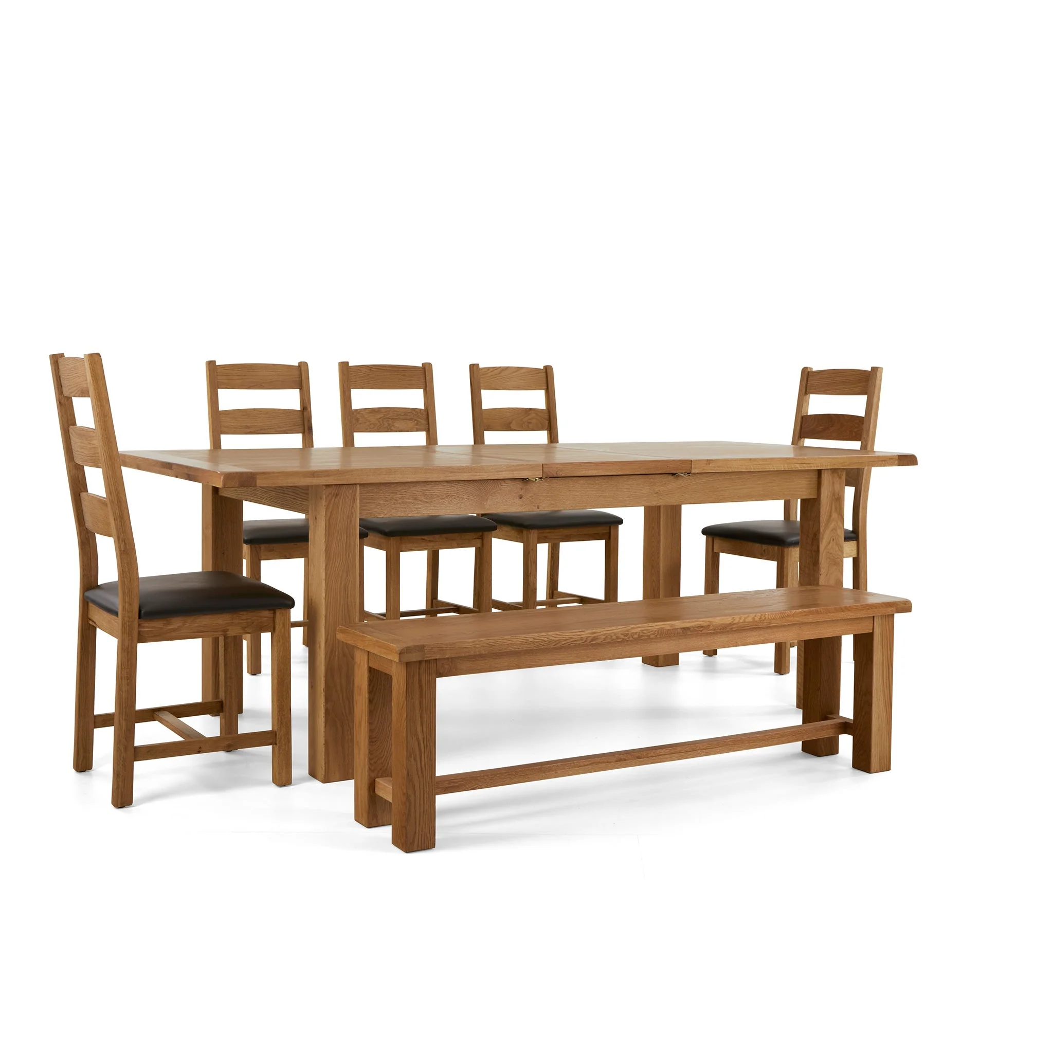 Zelah Oak 180-230cm Extending Dining Table - Image 8