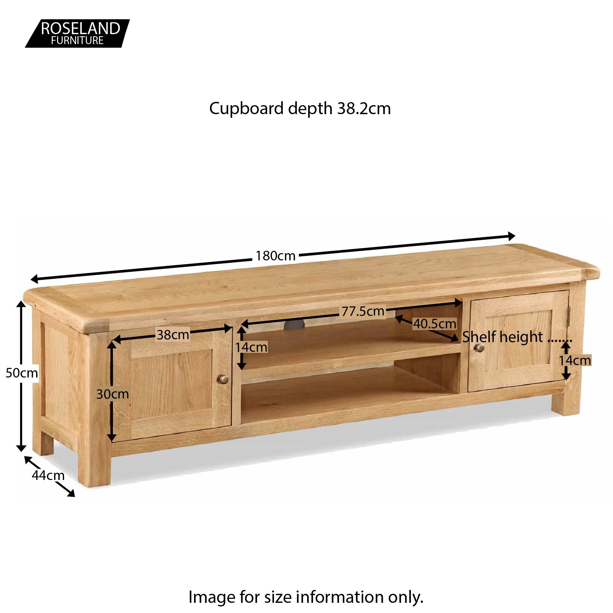 Zelah Oak 180cm TV Stand - Image 7