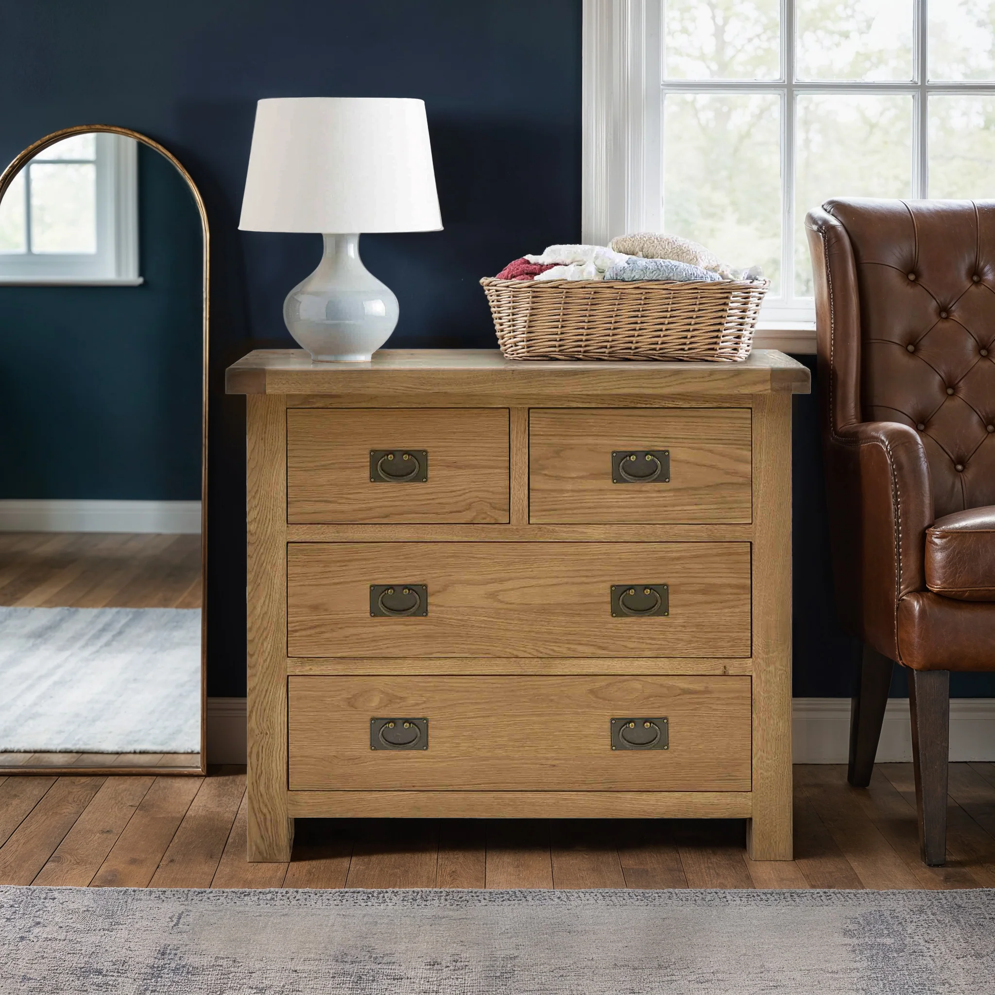 Zelah Oak 2 Over 2 Drawer Chest - Image 2